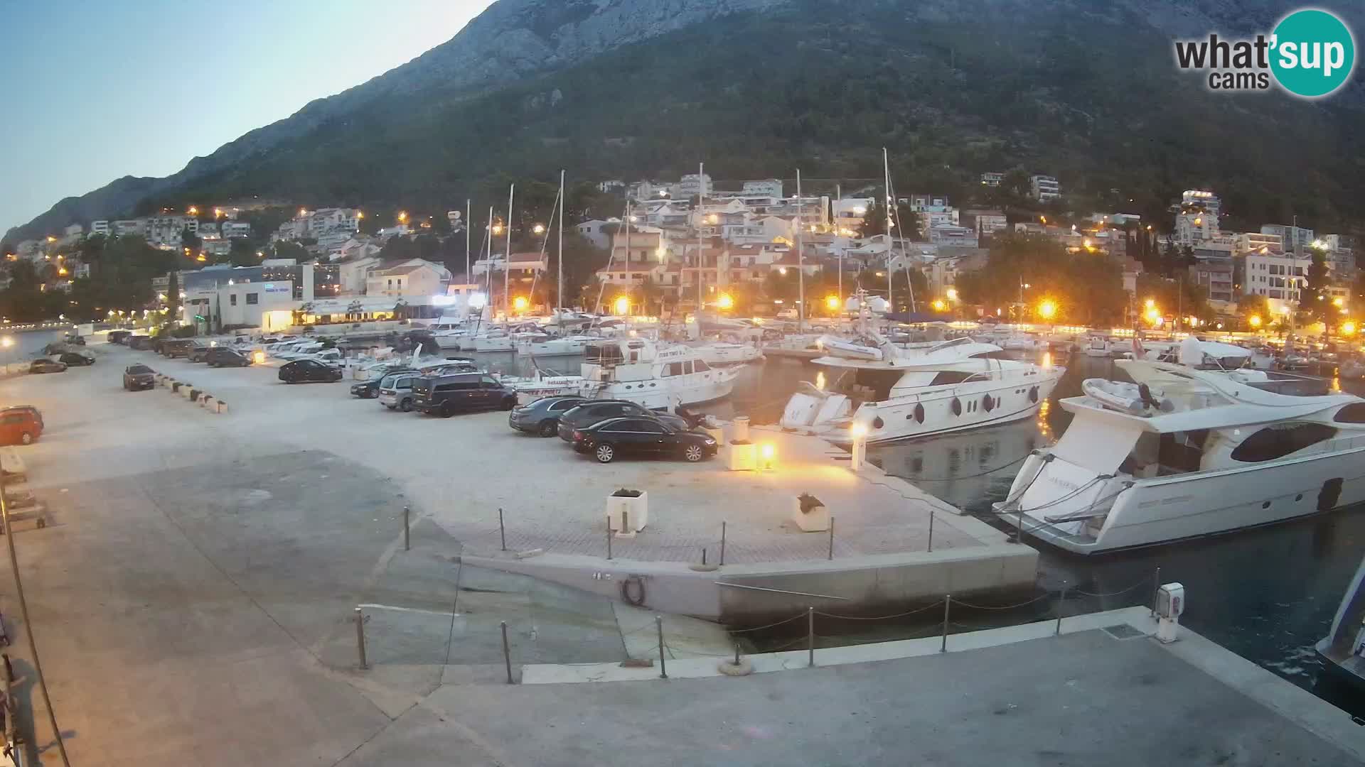 Webcam Live – Panorama di Baška Voda e delle montagne Biokovo