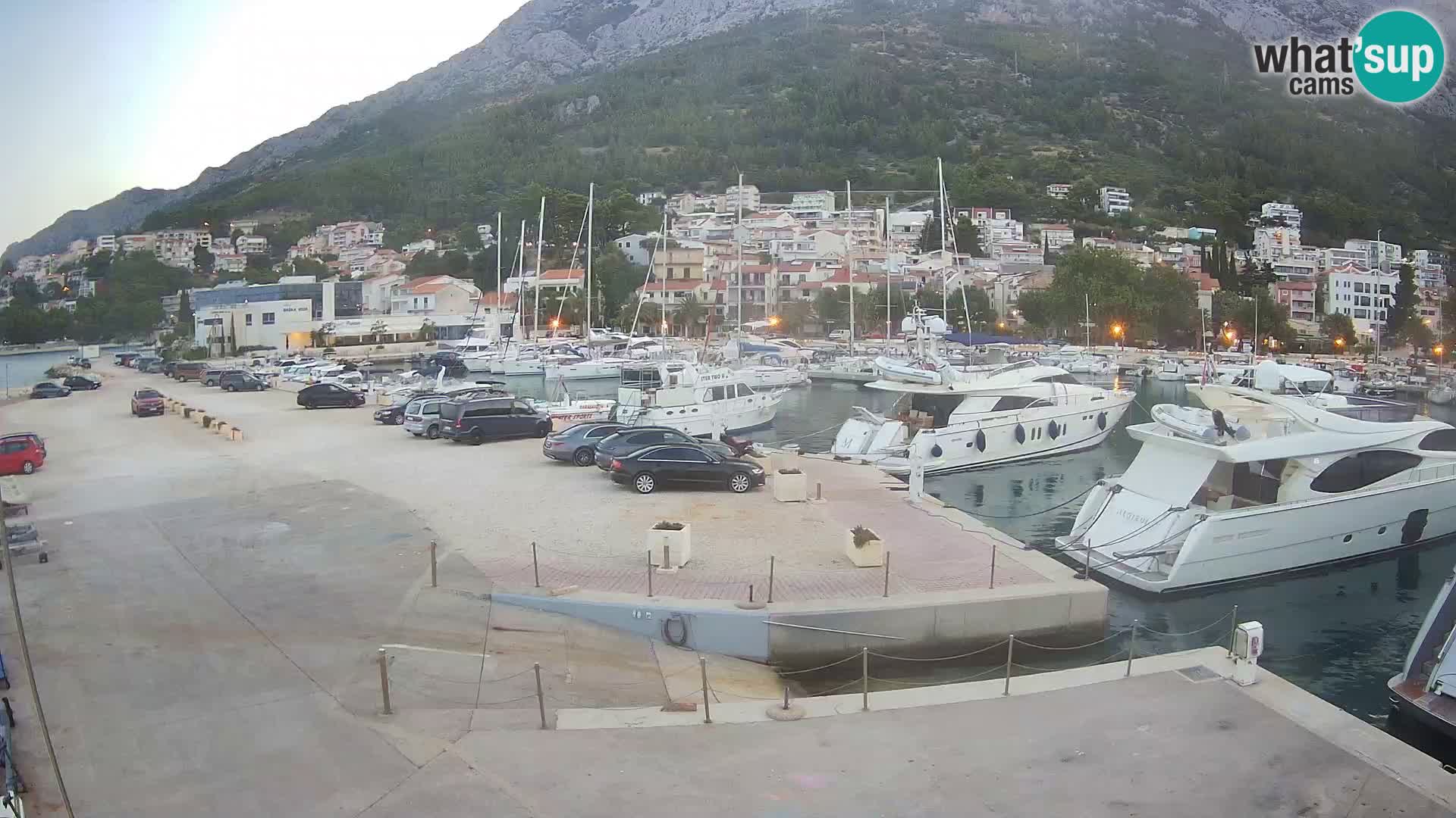 Webcam Live – Panorama di Baška Voda e delle montagne Biokovo