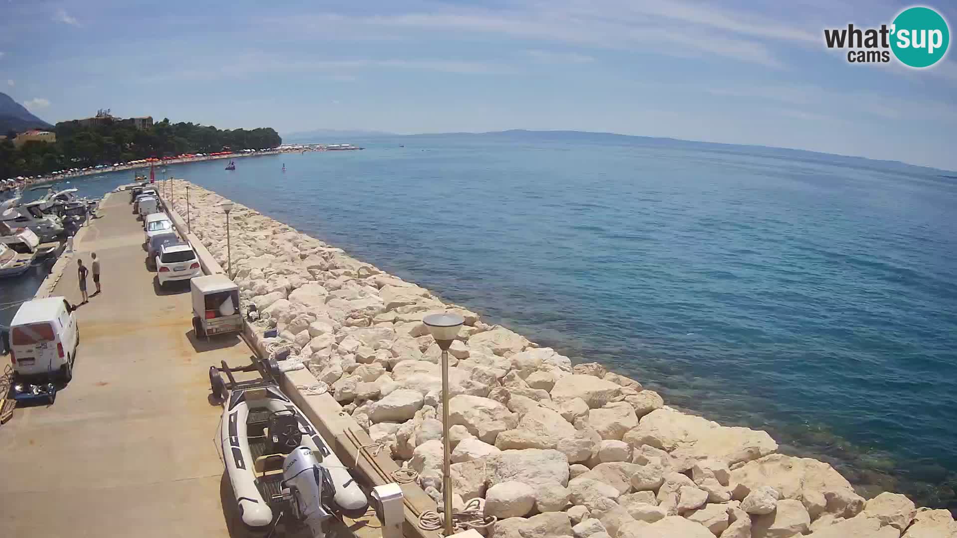 Webcam Baška Voda – Marina – Stadt und Gebirge Biokovo