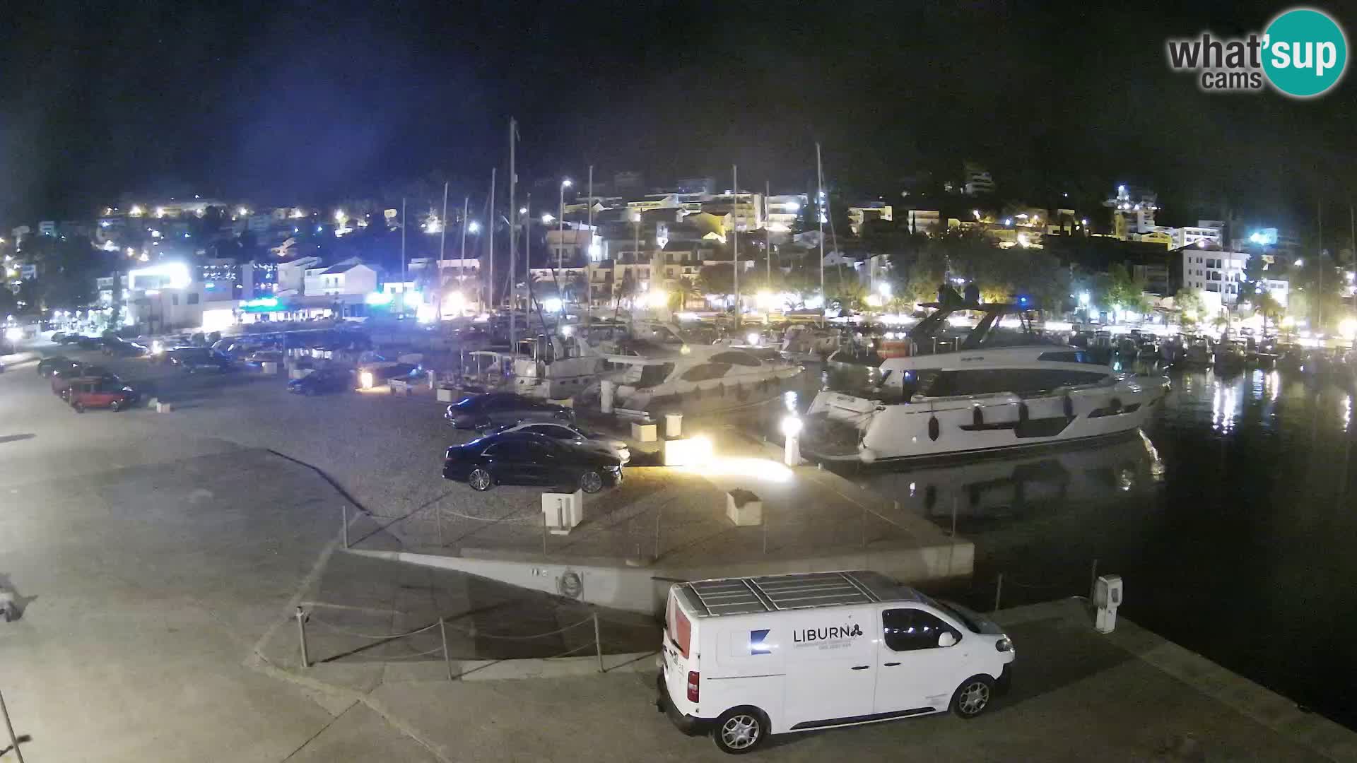 Spletna kamera – Baška Voda, pogled na mesto in goro Biokovo