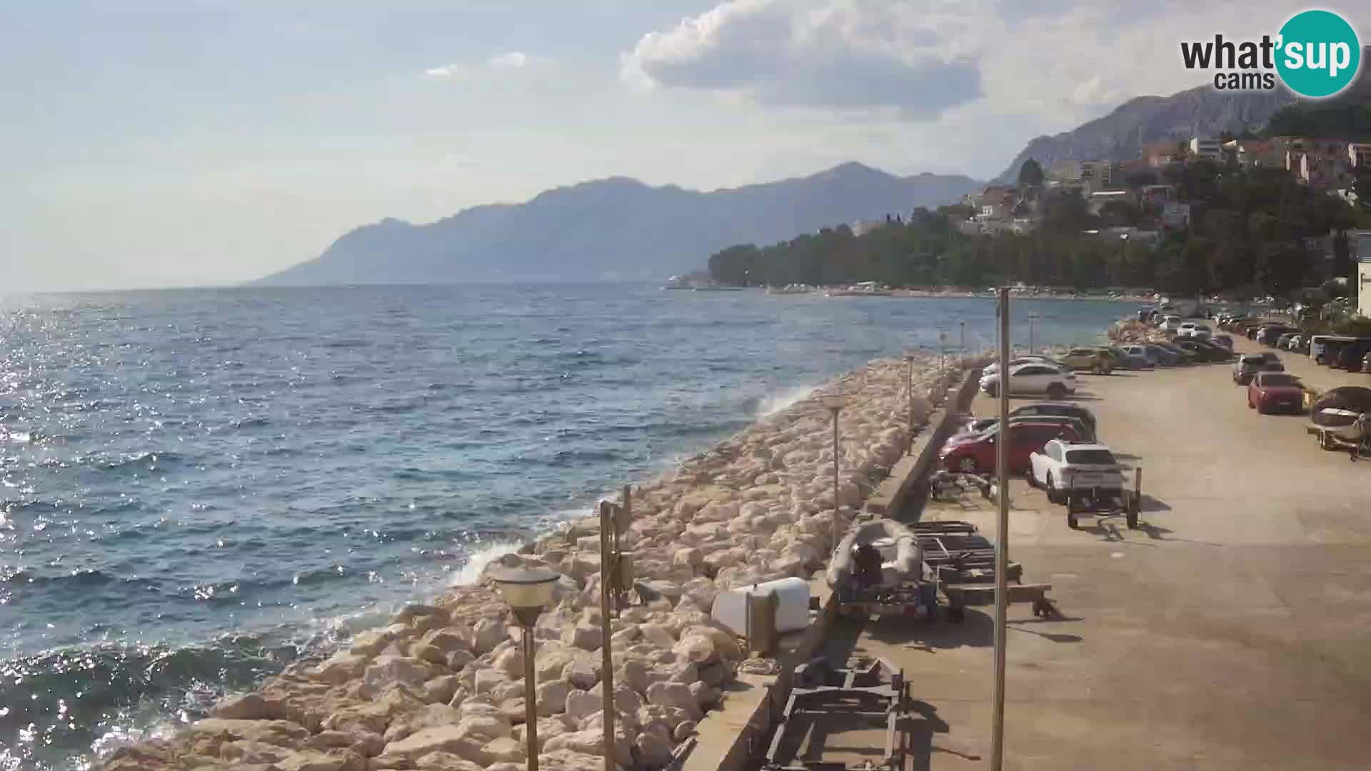 Webcam Baška Voda – Marina – Stadt und Gebirge Biokovo