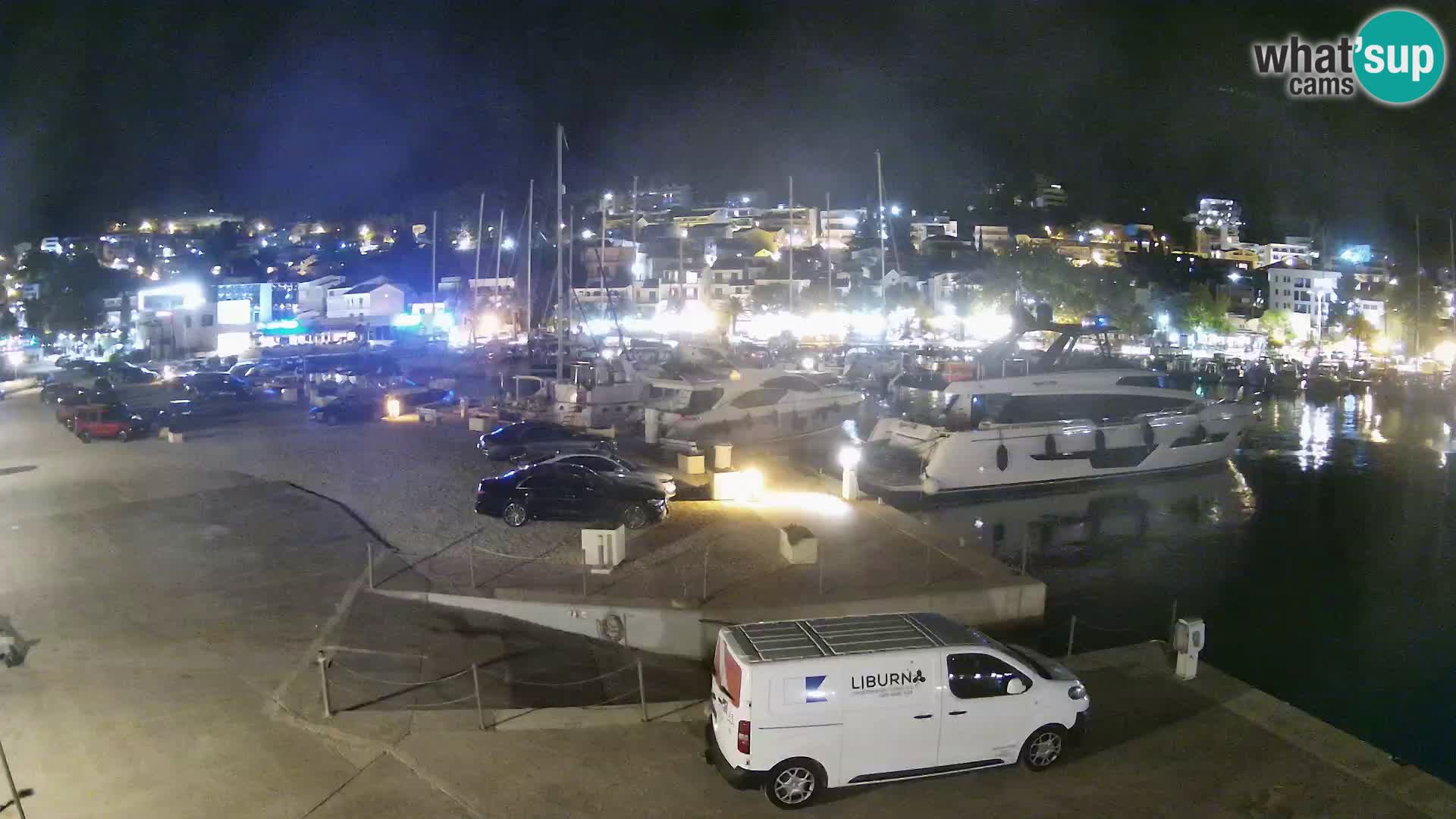 Webcam Baška Voda – Marina – Stadt und Gebirge Biokovo