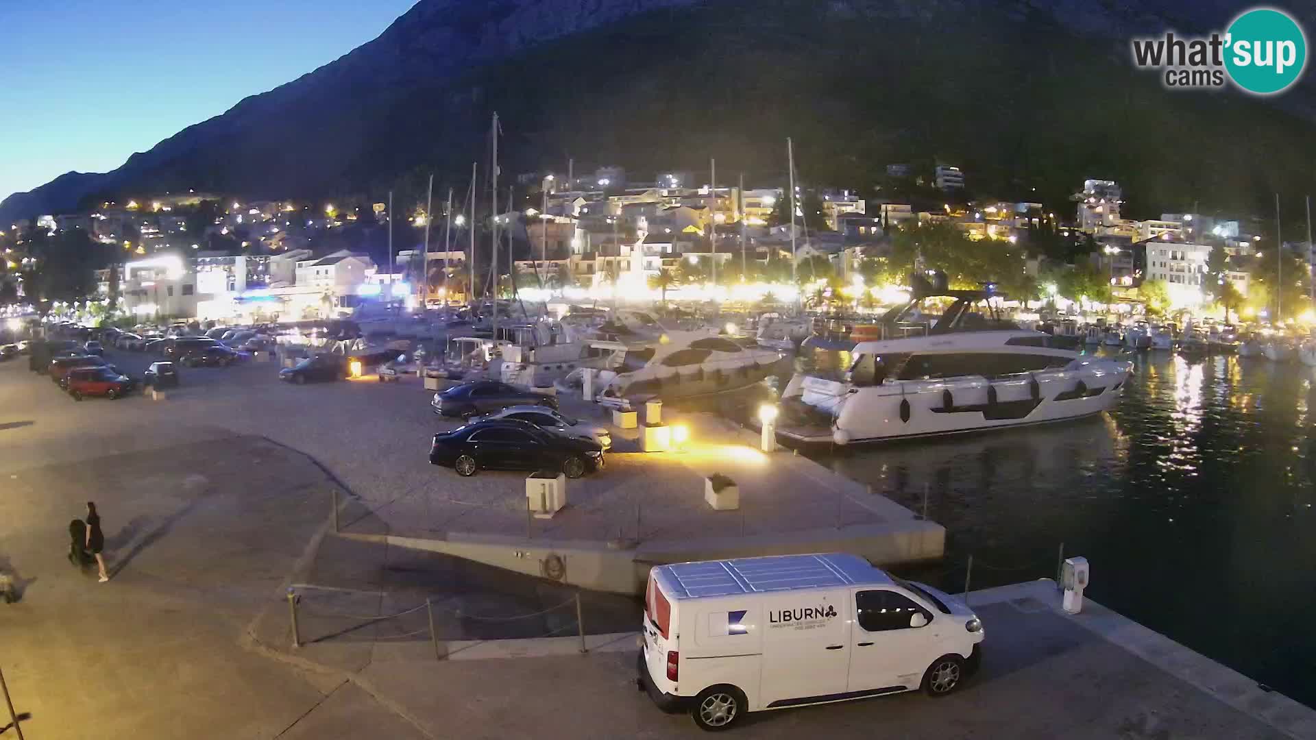 Webcam Live – View of Baška Voda and Biokovo mountain