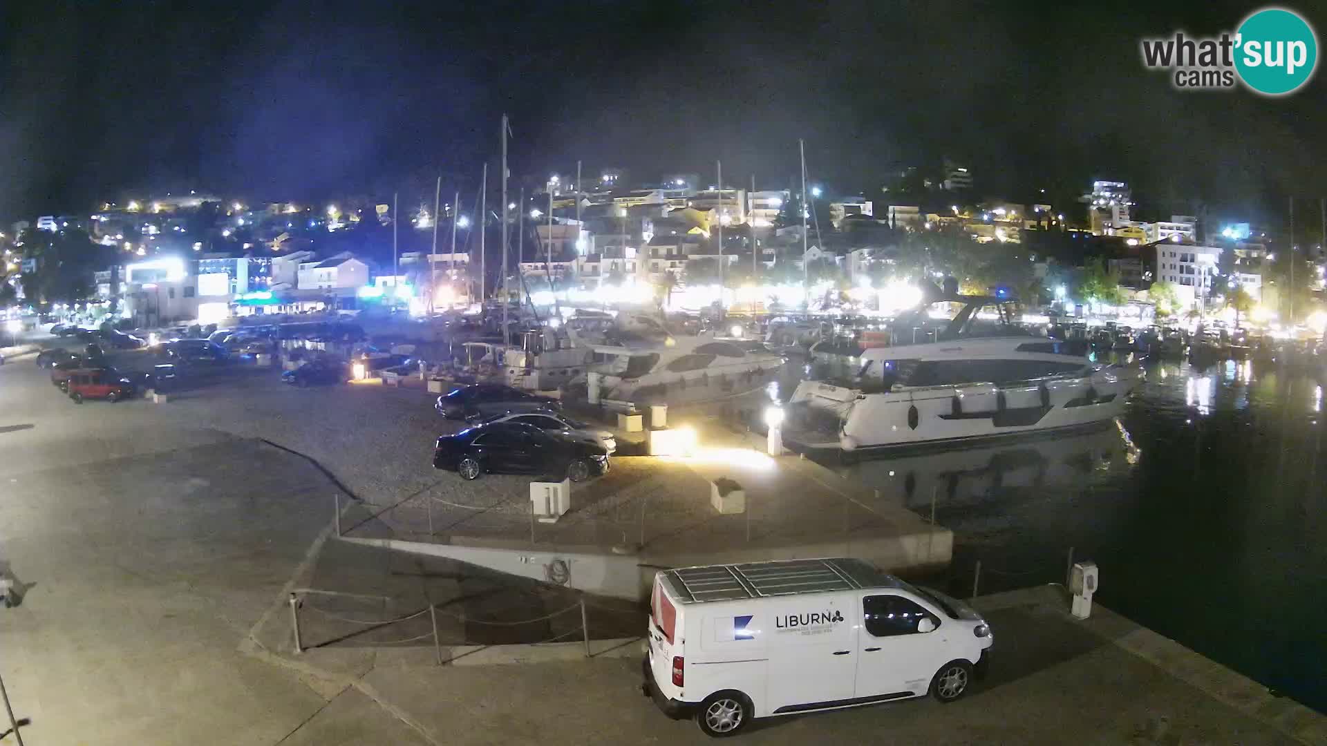 Spletna kamera – Baška Voda, pogled na mesto in goro Biokovo