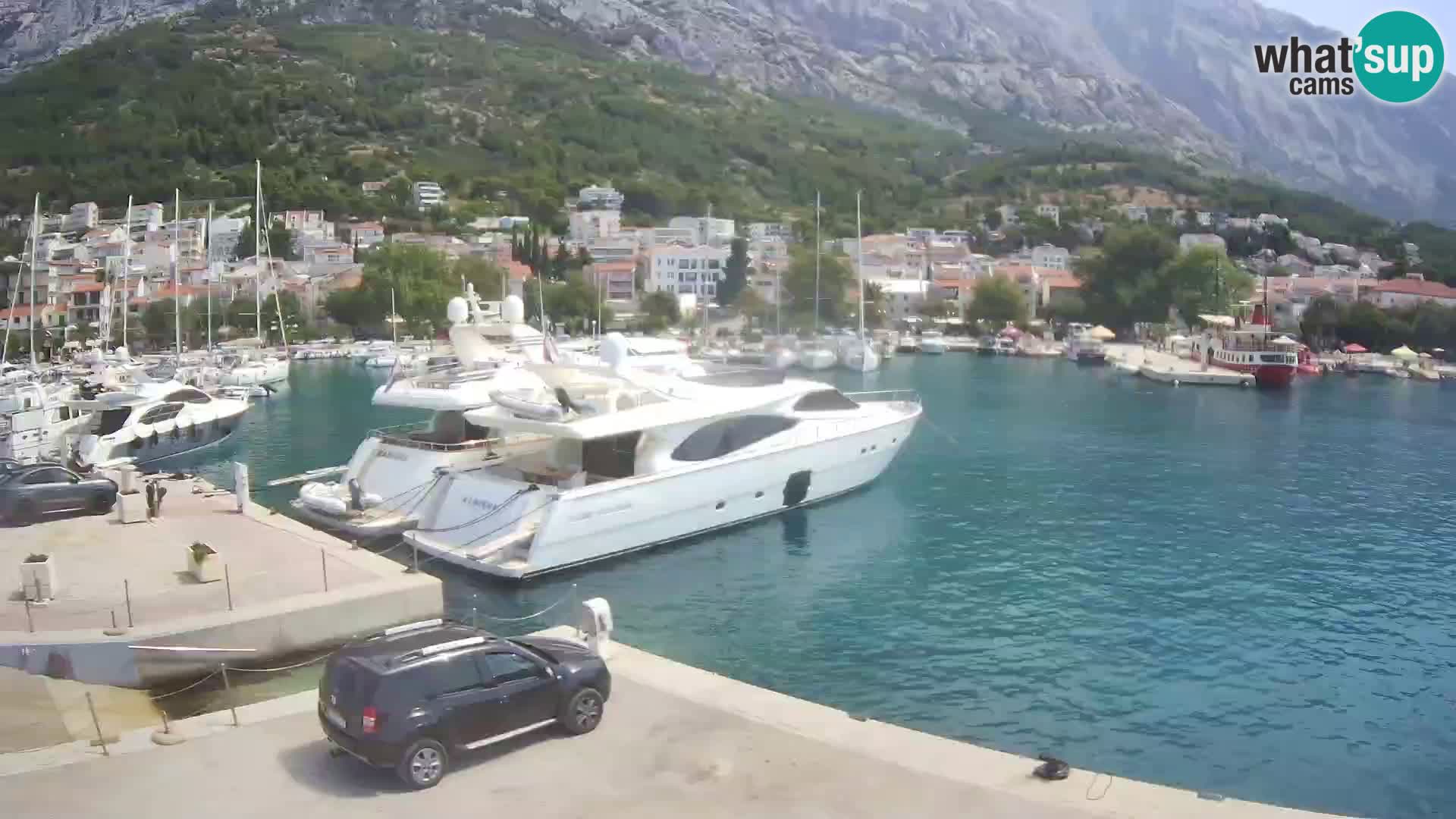 Webcam Live – View of Baška Voda and Biokovo mountain