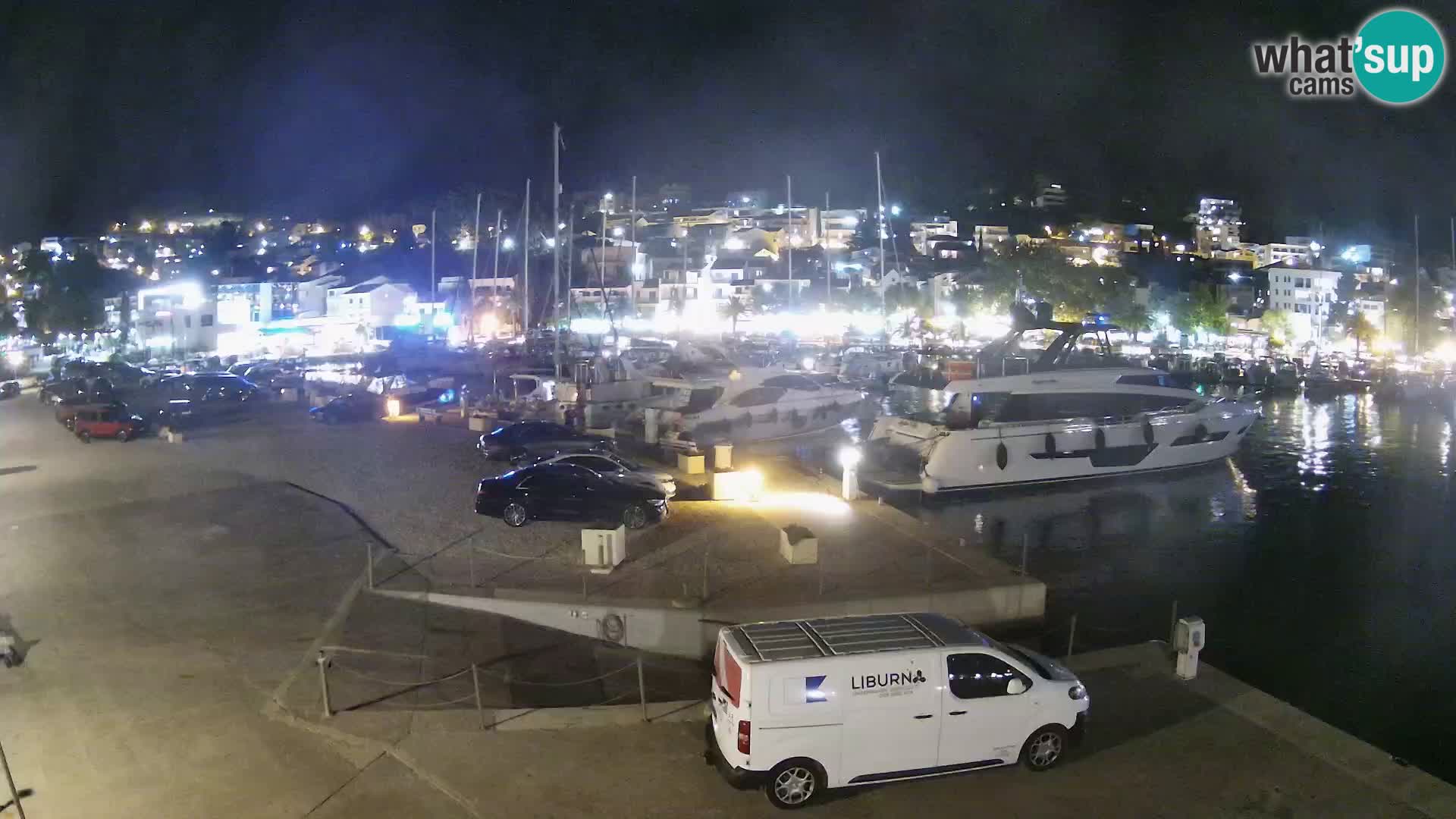 Webcam Live – View of Baška Voda and Biokovo mountain