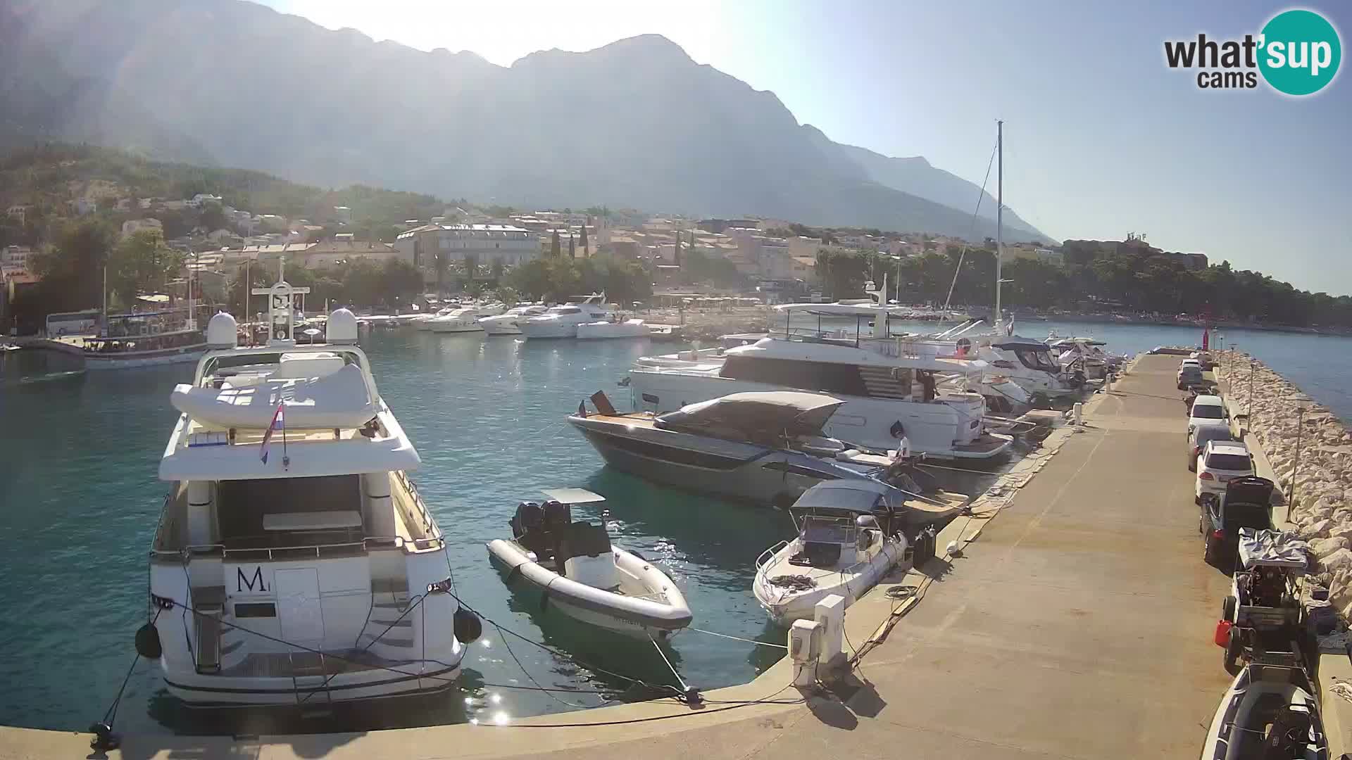 Webcam Live – View of Baška Voda and Biokovo mountain