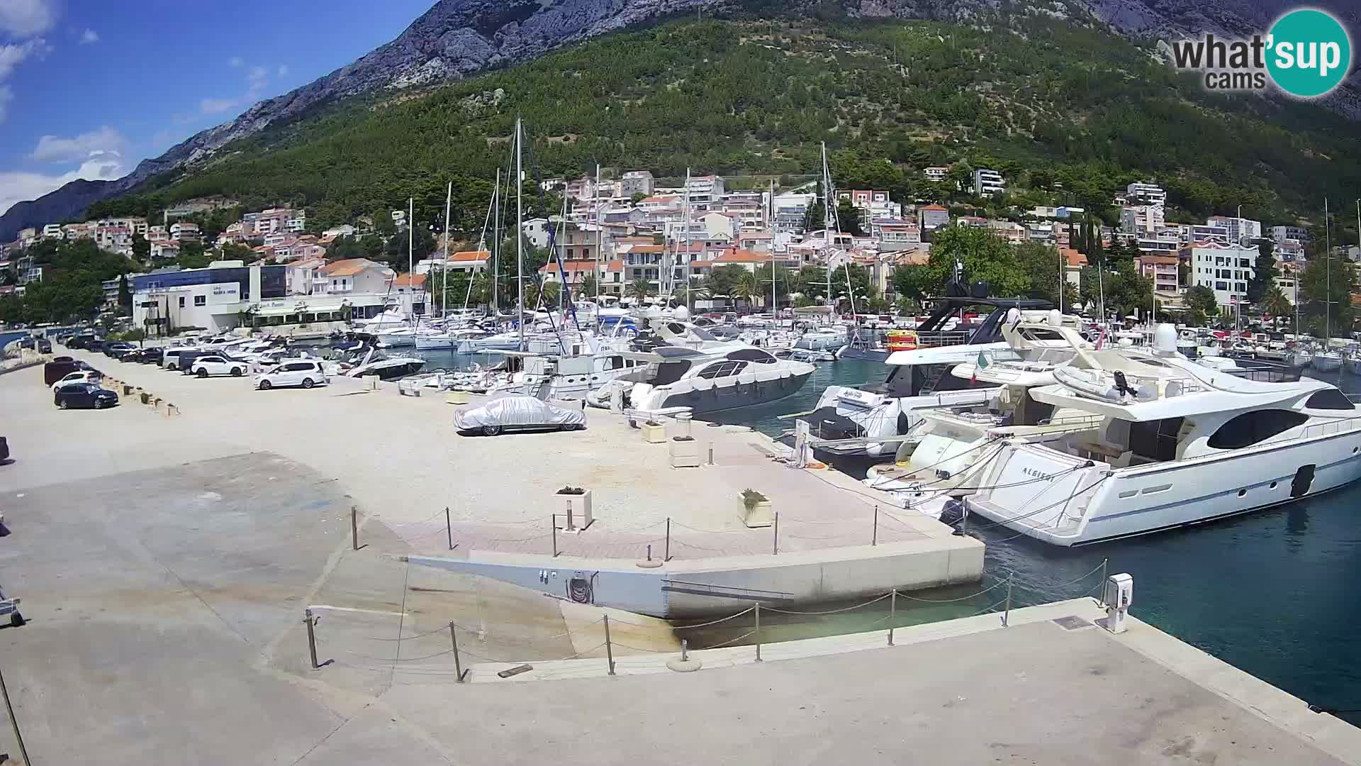 Webcam Live – View of Baška Voda and Biokovo mountain