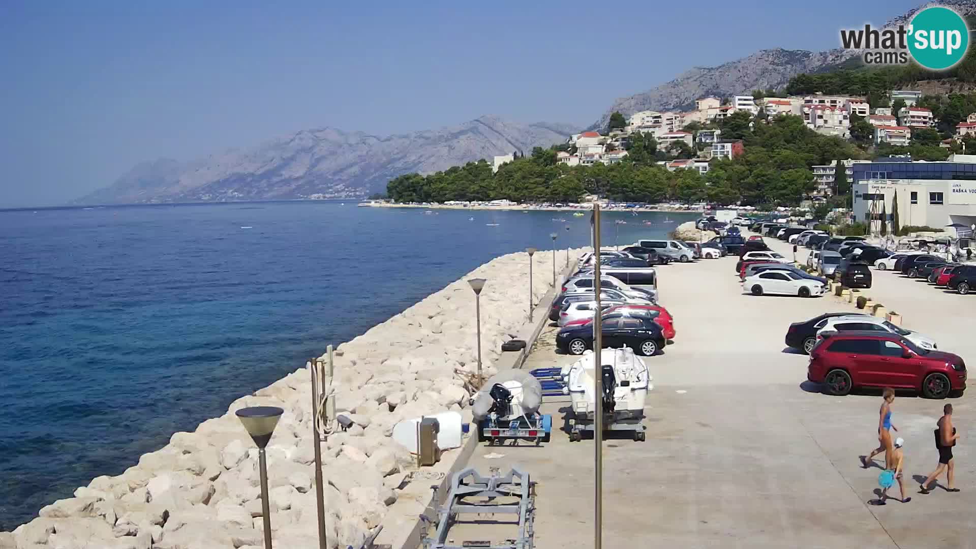 Webcam Live – View of Baška Voda and Biokovo mountain