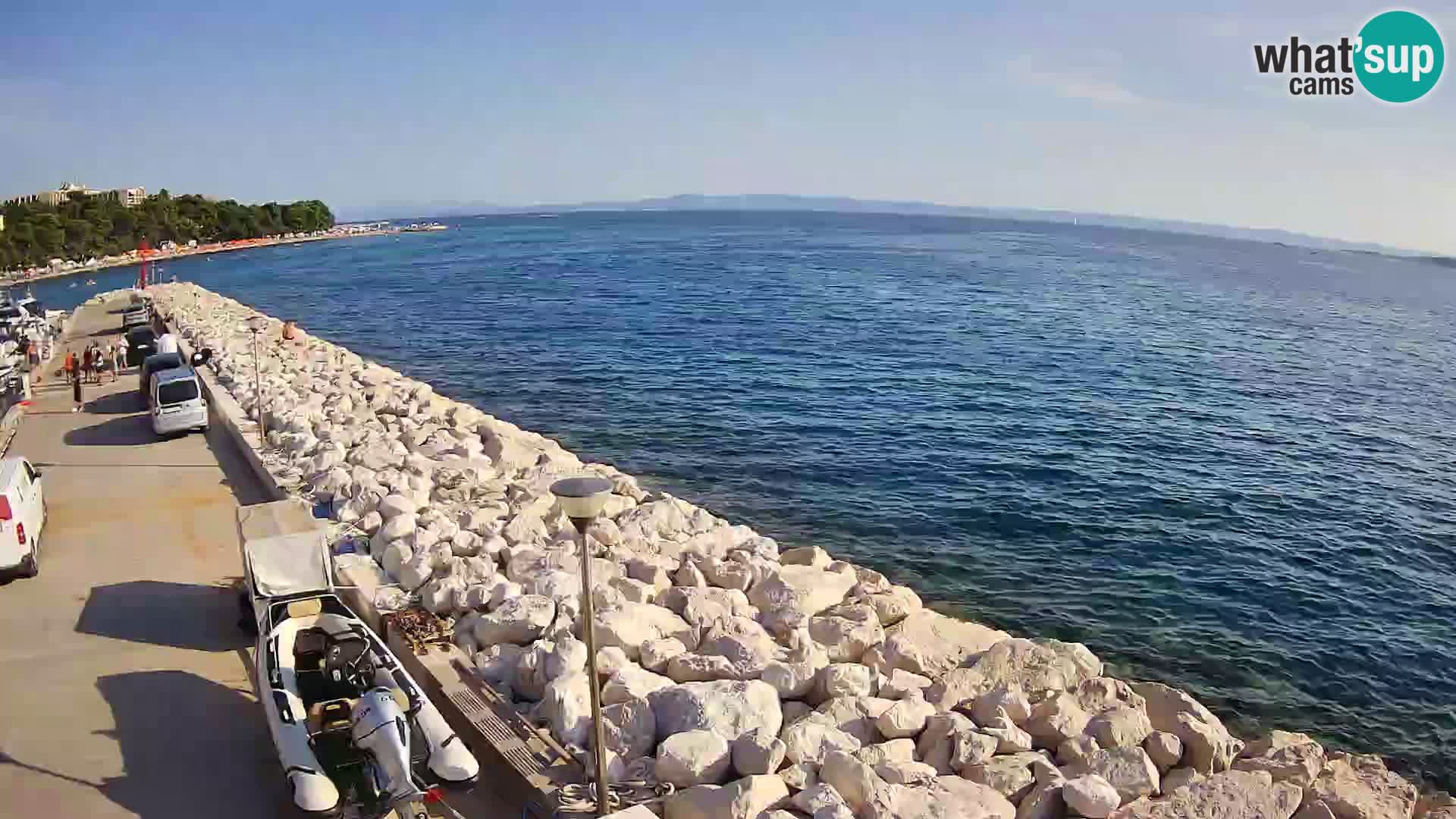 Web Kamera Baška Voda luka – Pogled na grad i masiv Biokovo