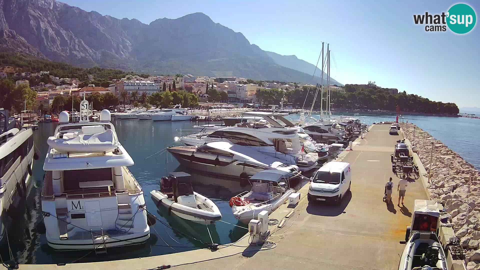 Webcam Live – Panorama di Baška Voda e delle montagne Biokovo