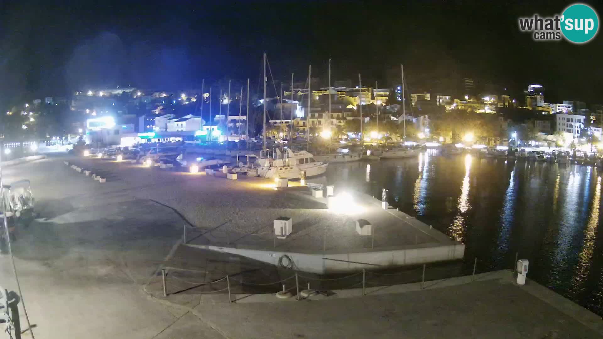 Webcam Baška Voda – Marina – Stadt und Gebirge Biokovo