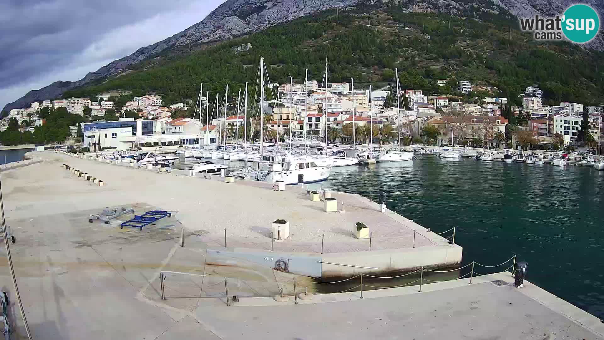 Webcam Baška Voda – Marina – Stadt und Gebirge Biokovo