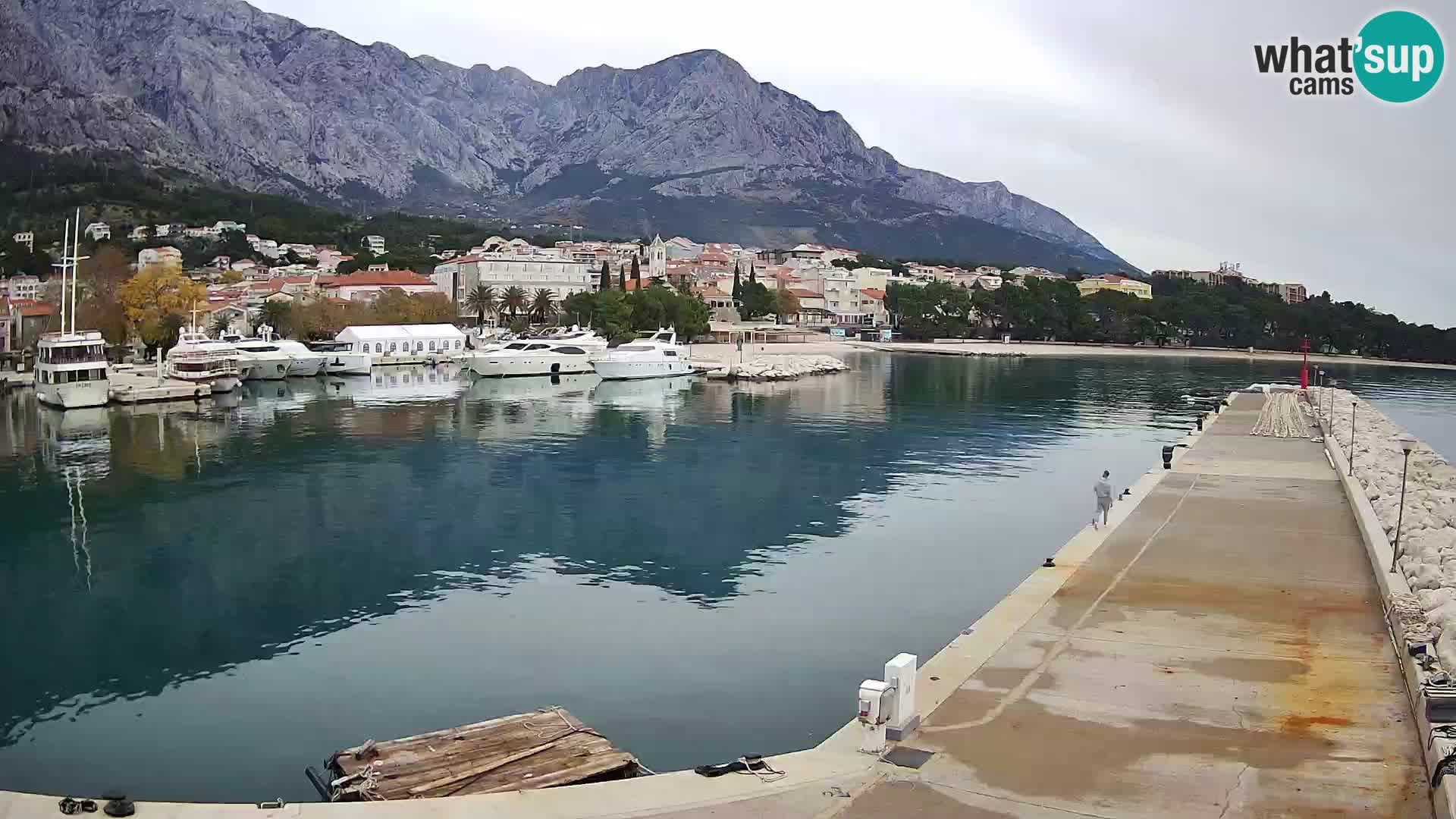 Webcam Live – Panorama di Baška Voda e delle montagne Biokovo
