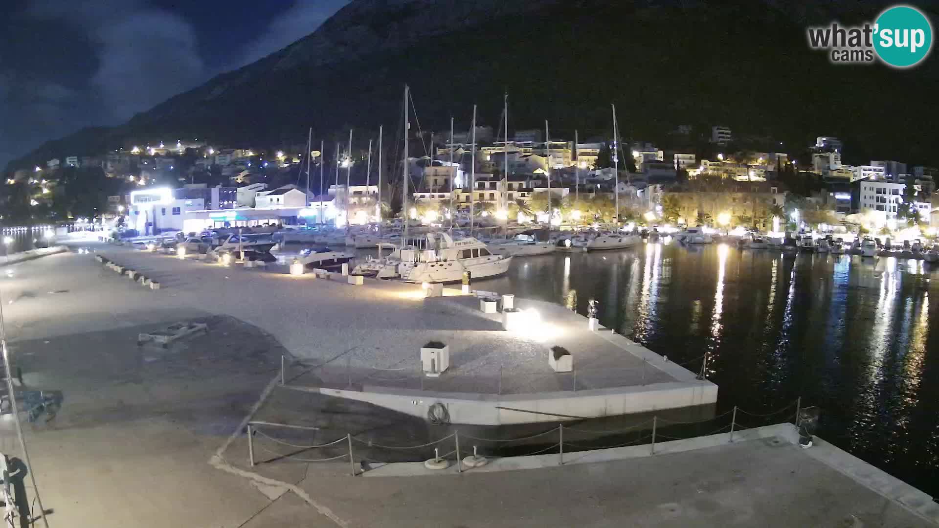 Webcam Live – View of Baška Voda and Biokovo mountain