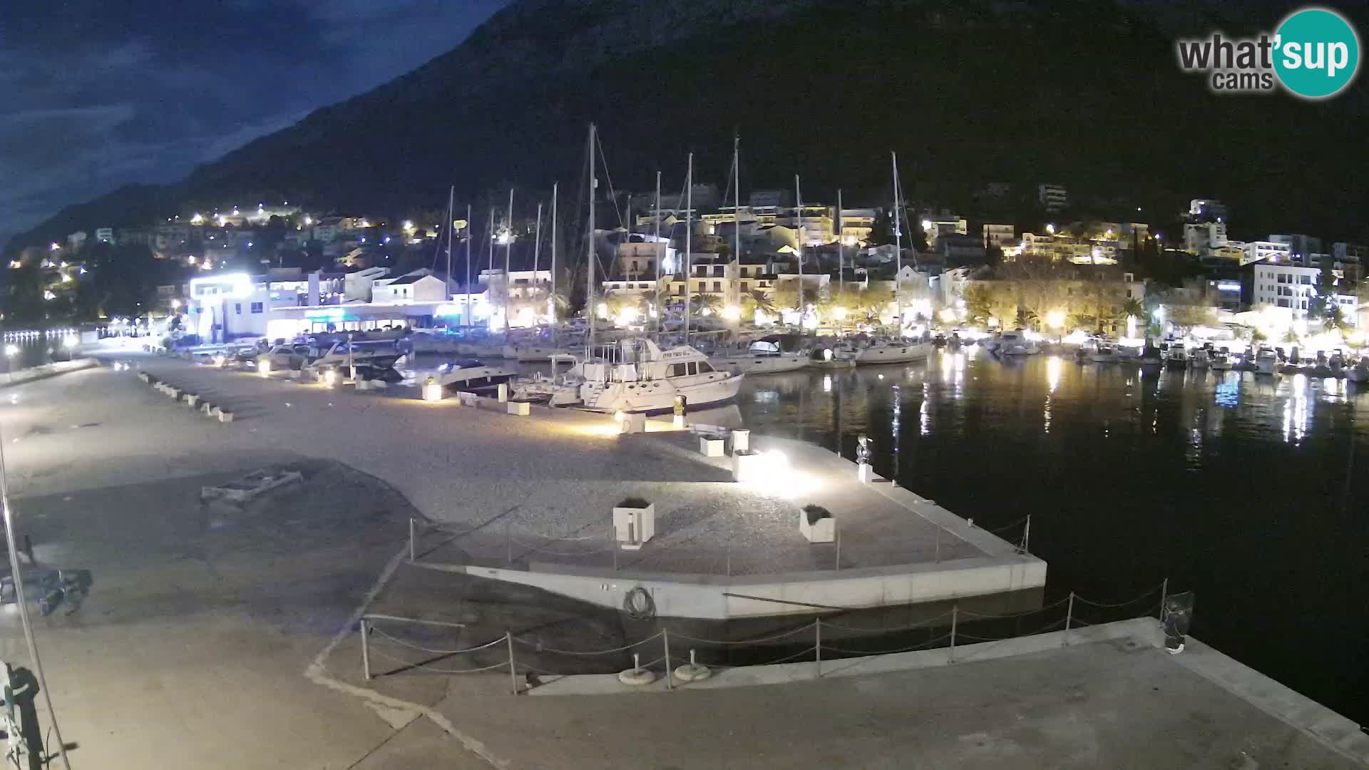 Webcam Live – Panorama di Baška Voda e delle montagne Biokovo