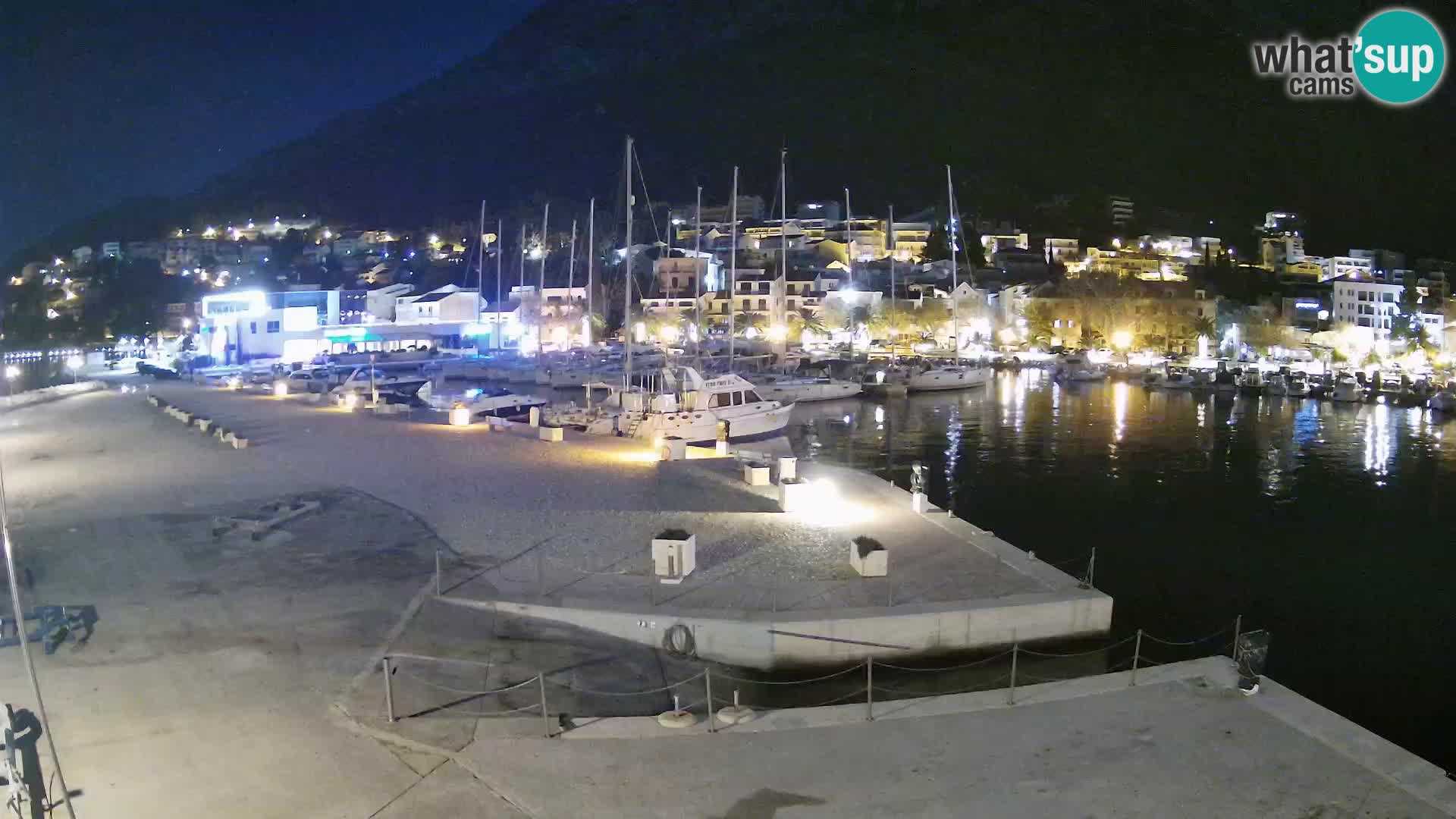 Webcam Baška Voda – Marina – Stadt und Gebirge Biokovo