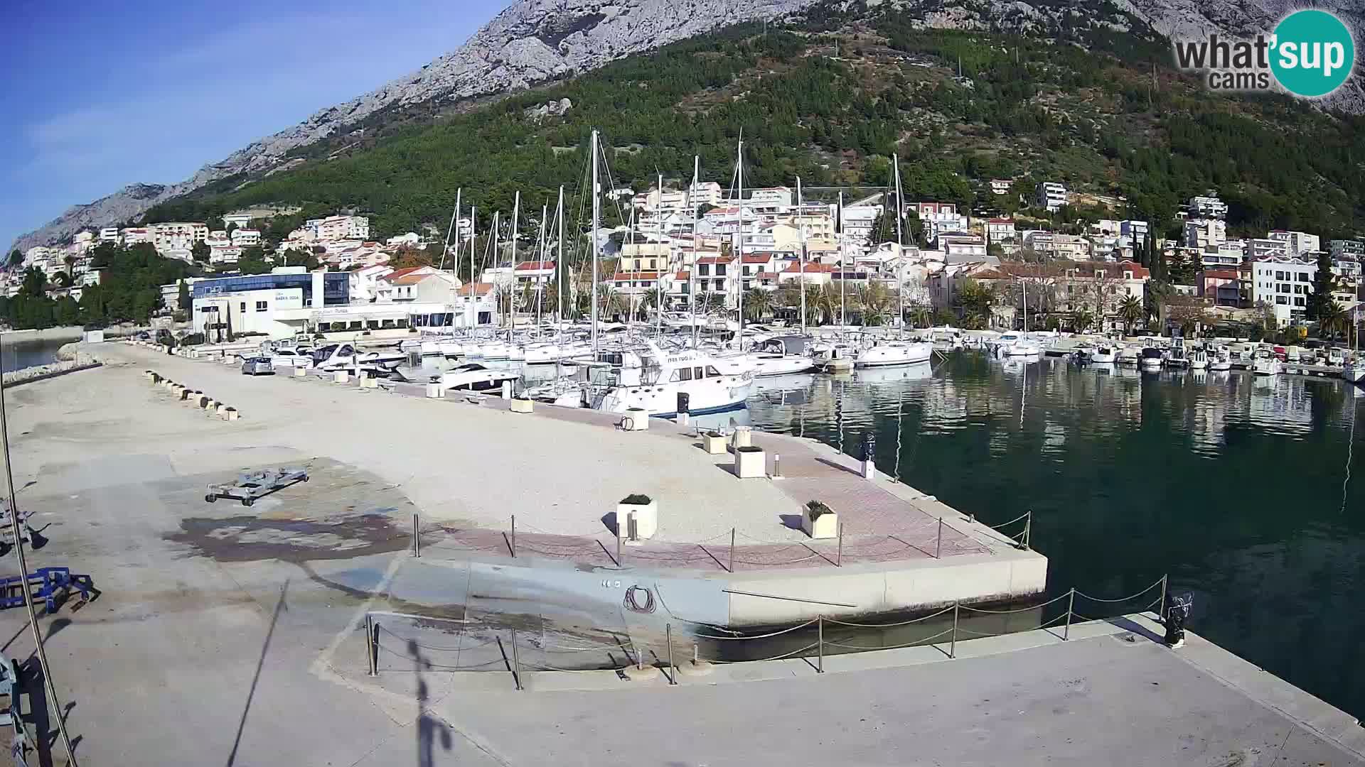 Webcam Live – View of Baška Voda and Biokovo mountain