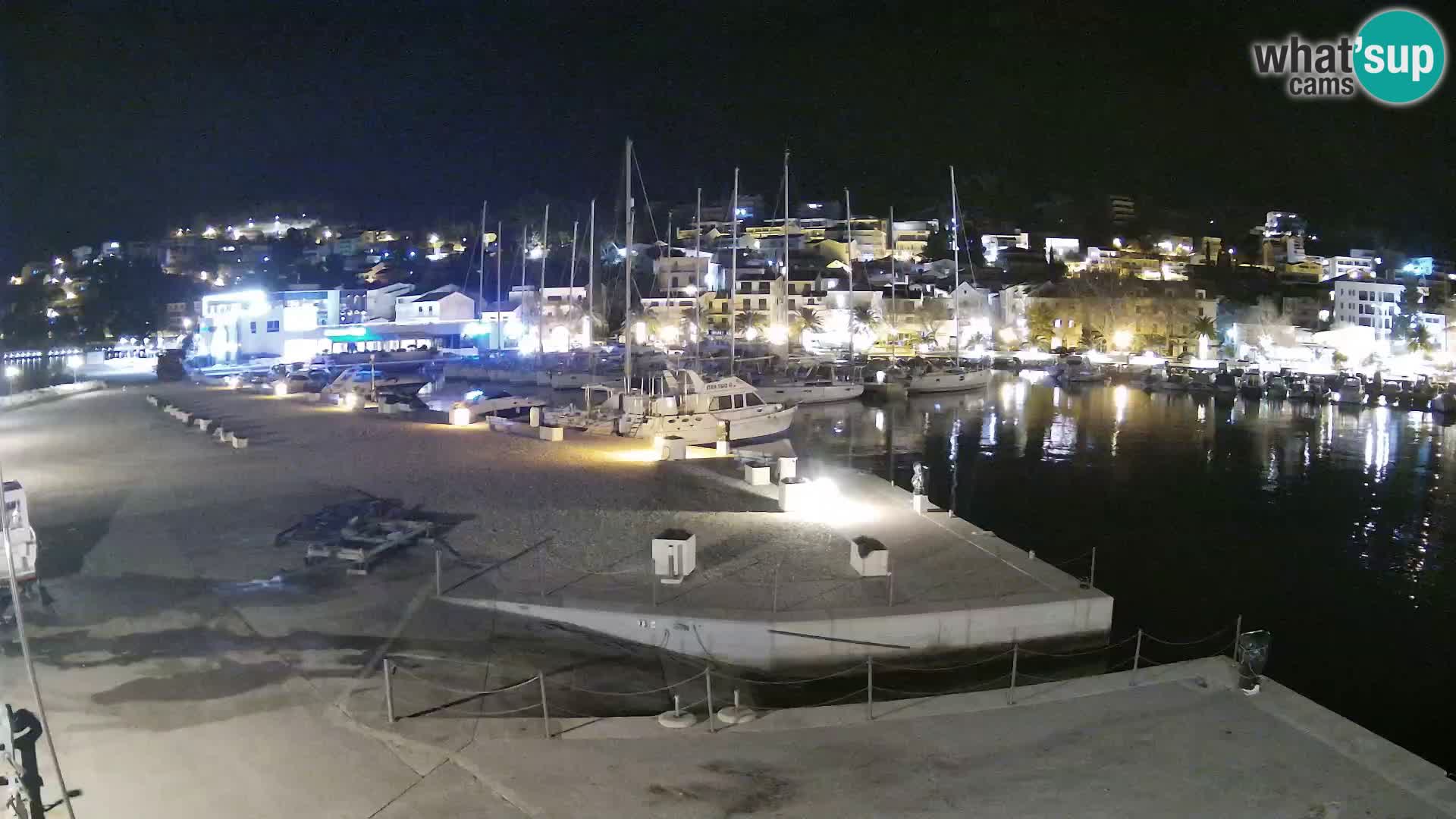 Webcam Live – Panorama di Baška Voda e delle montagne Biokovo