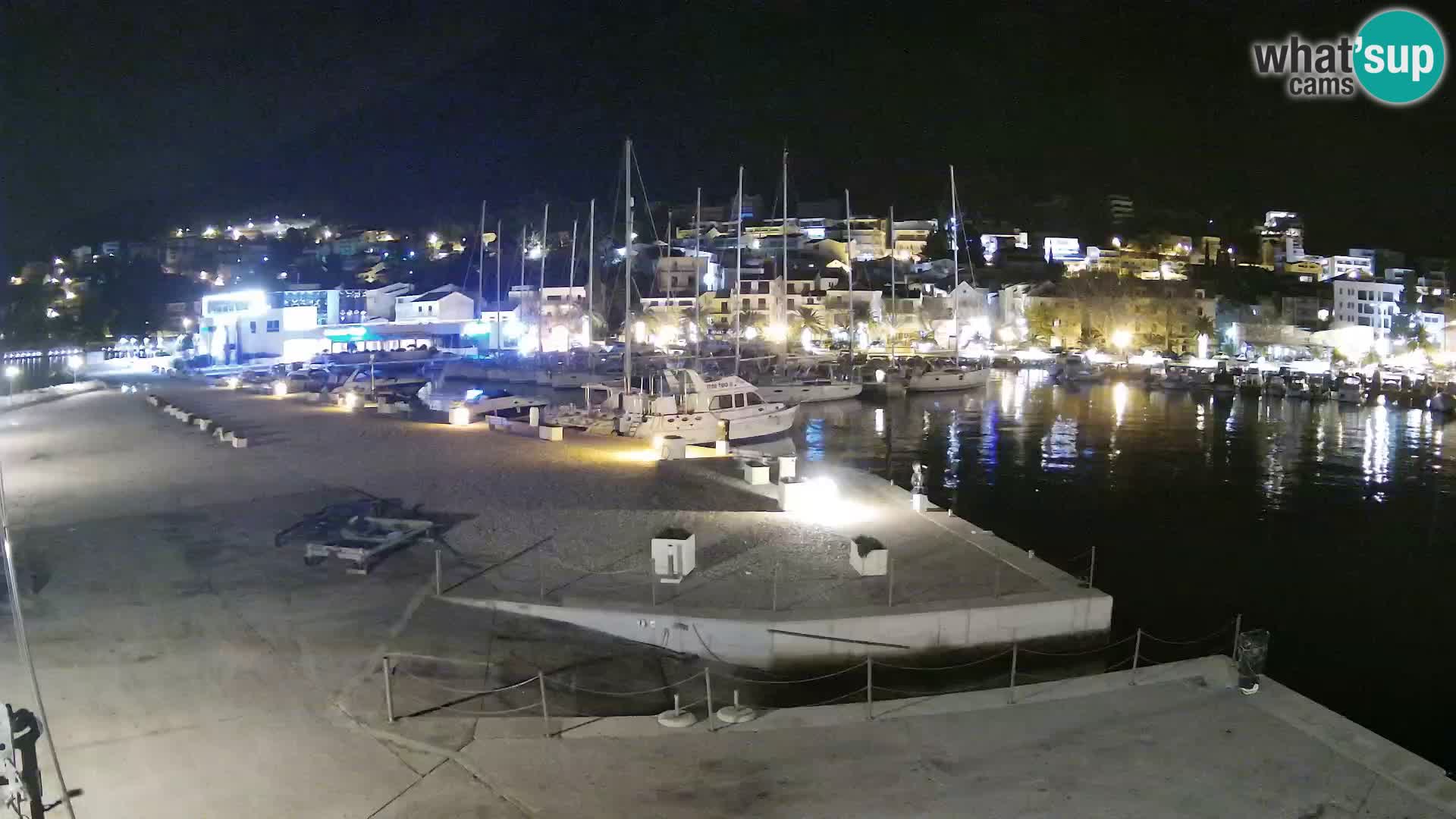 Webcam Live – Panorama di Baška Voda e delle montagne Biokovo