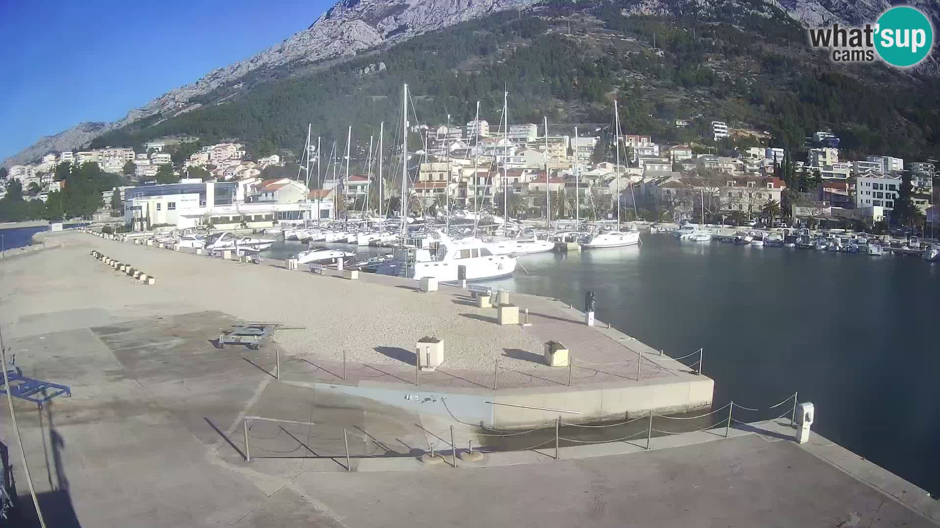 Webcam Live – Panorama di Baška Voda e delle montagne Biokovo