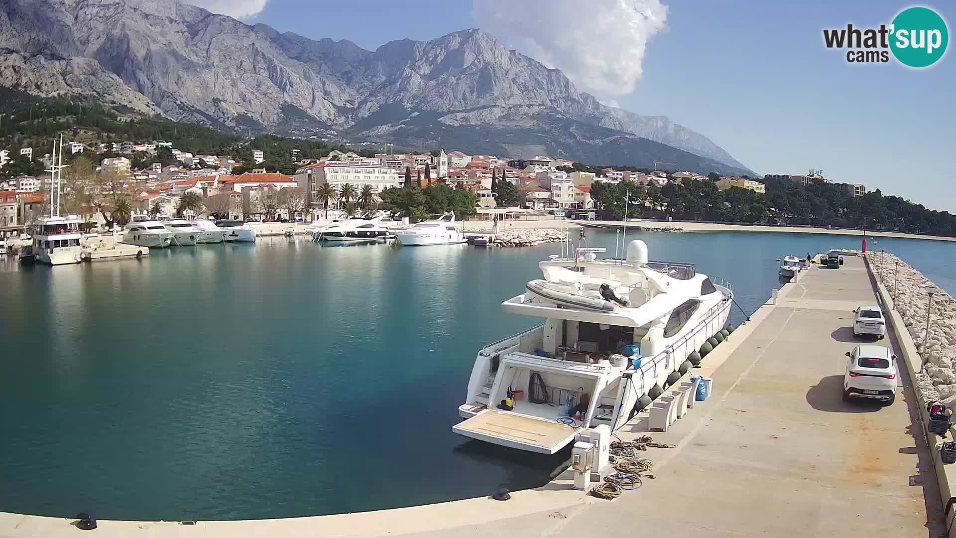 Webcam Baška Voda – Marina – Stadt und Gebirge Biokovo