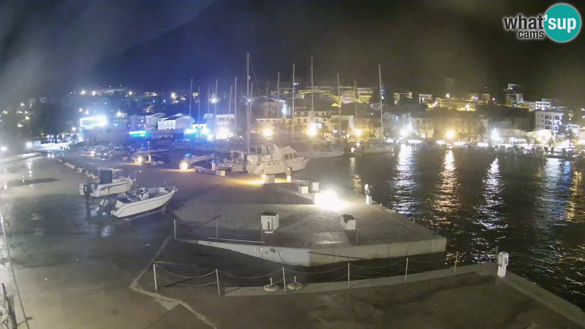 Webcam Live – View of Baška Voda and Biokovo mountain