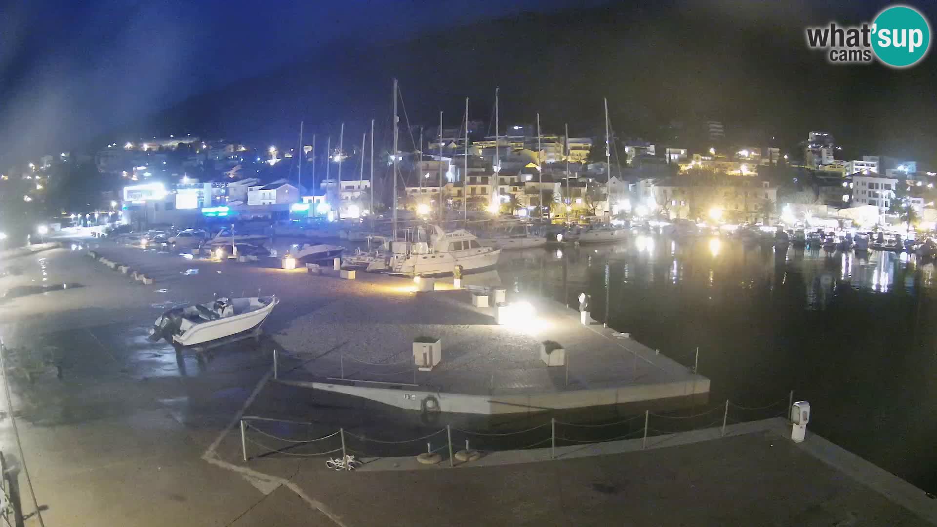 Webcam Live – View of Baška Voda and Biokovo mountain