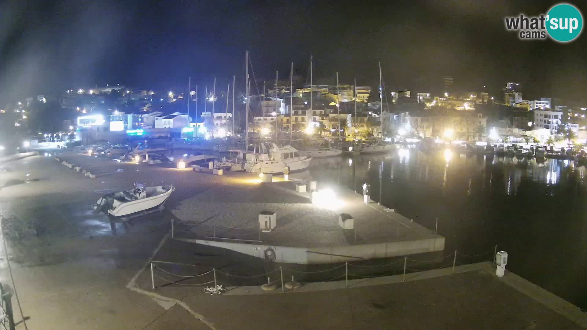 Webcam Live – View of Baška Voda and Biokovo mountain