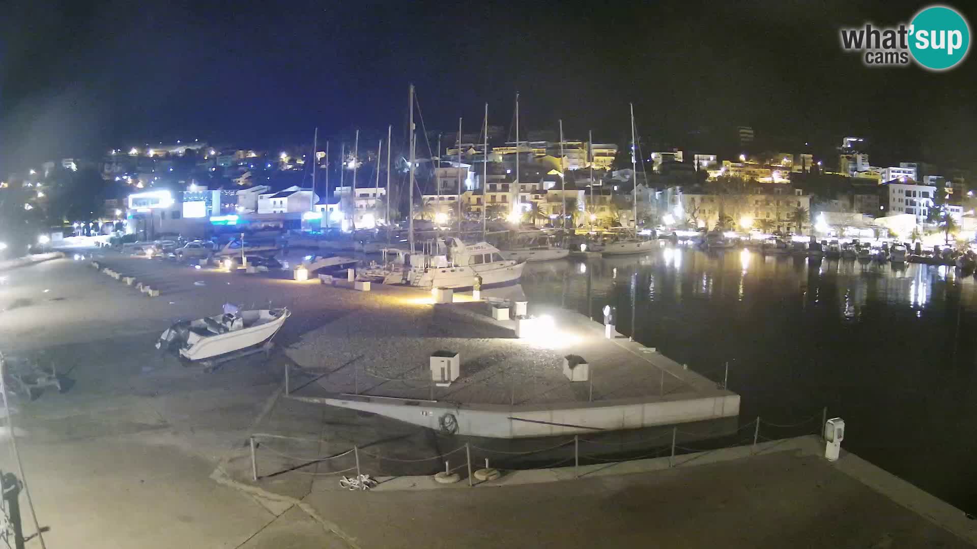 Webcam Live – View of Baška Voda and Biokovo mountain