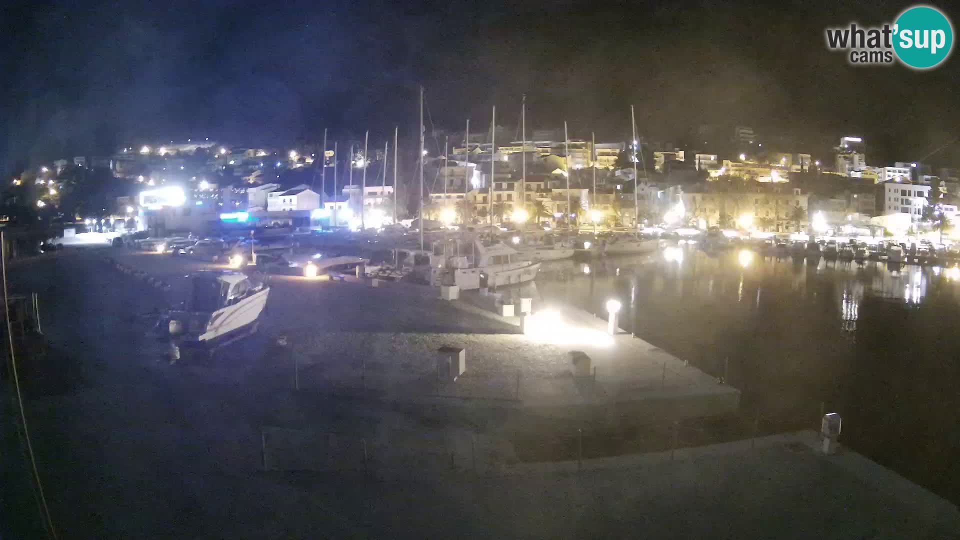 Webcam Live – View of Baška Voda and Biokovo mountain