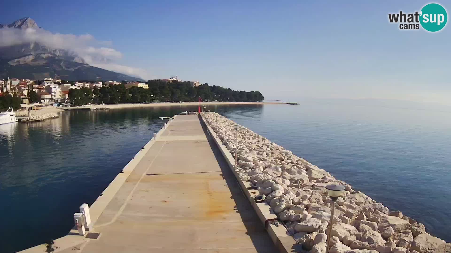Webcam Live – Panorama di Baška Voda e delle montagne Biokovo