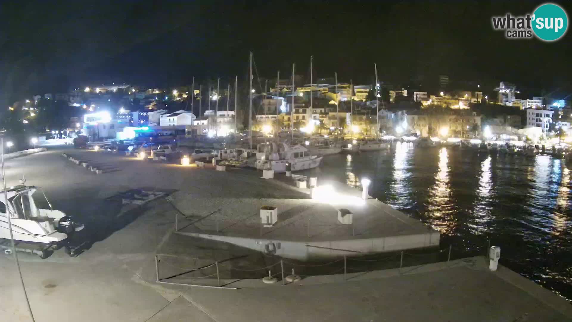 Webcam Live – Panorama di Baška Voda e delle montagne Biokovo