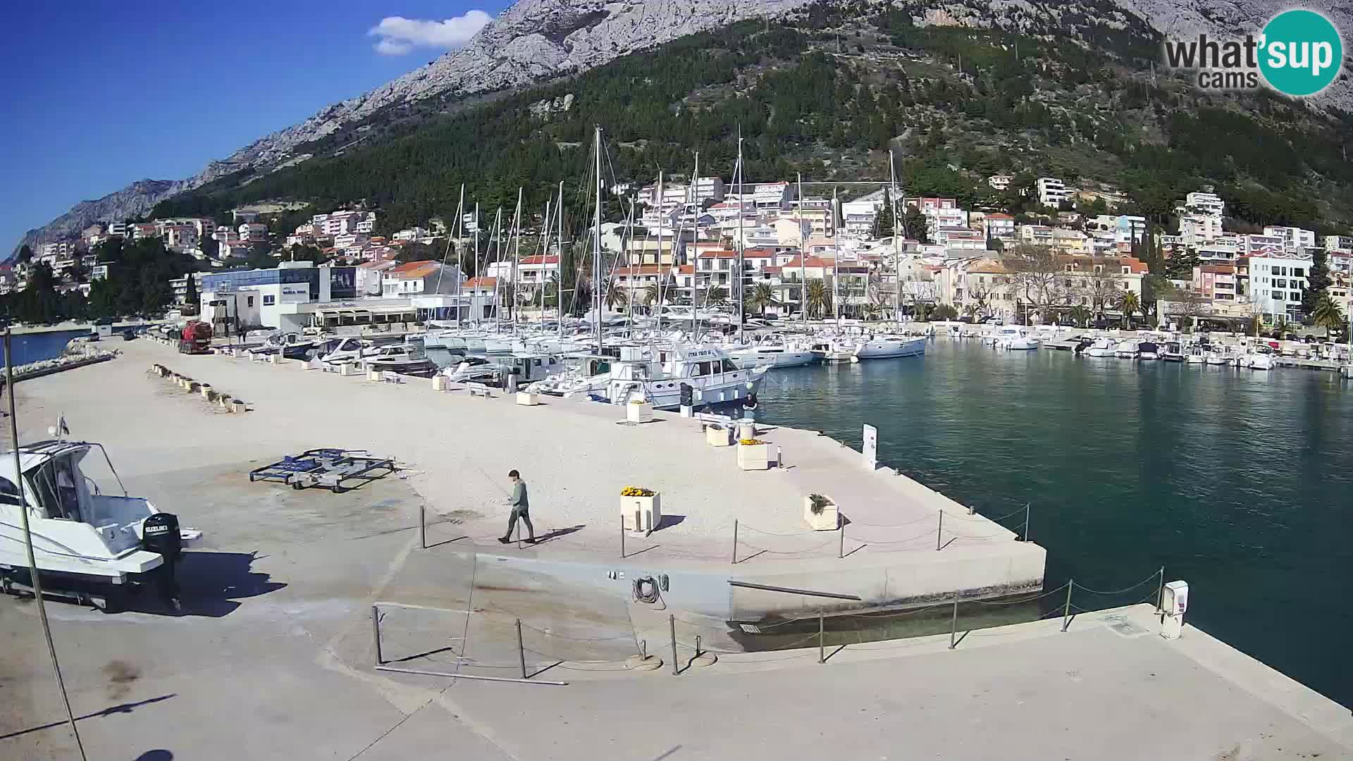 Webcam Baška Voda – Marina – Stadt und Gebirge Biokovo