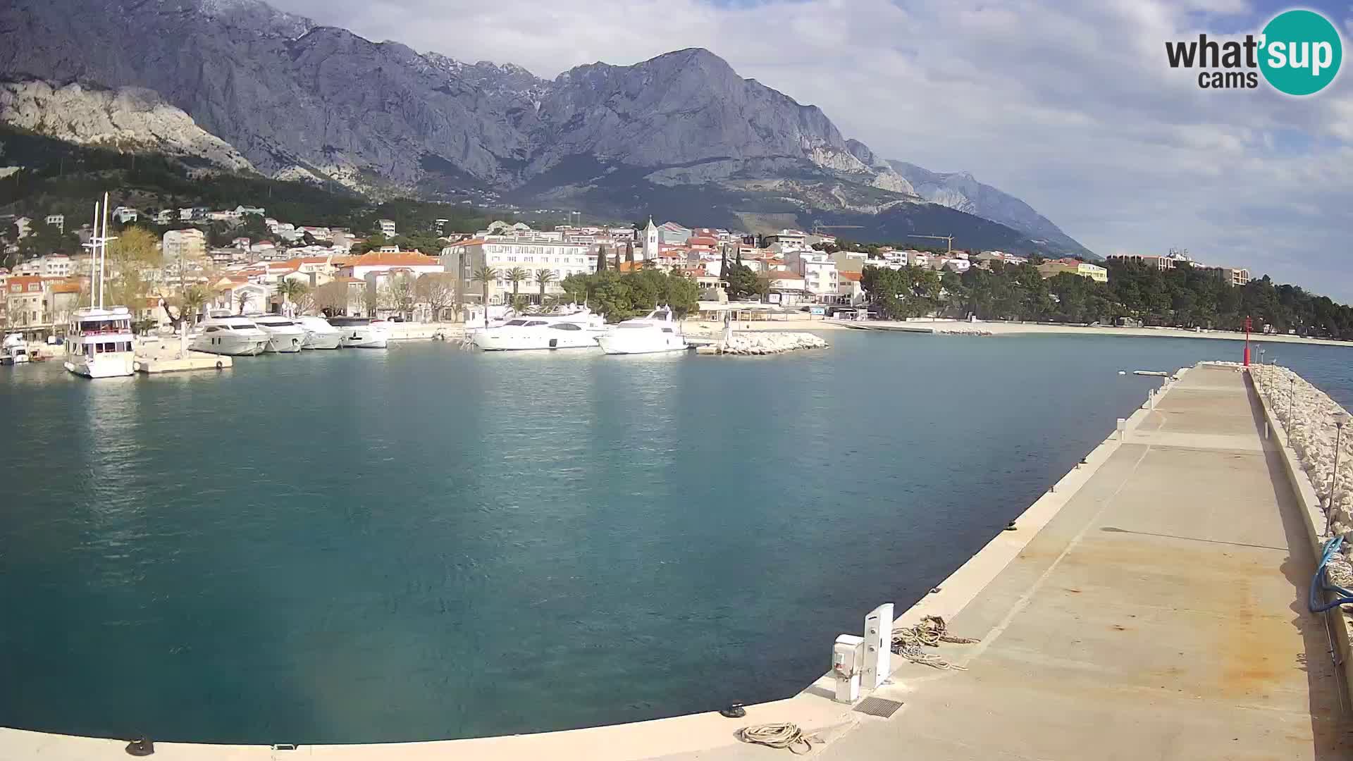 Webcam Baška Voda – Marina – Stadt und Gebirge Biokovo