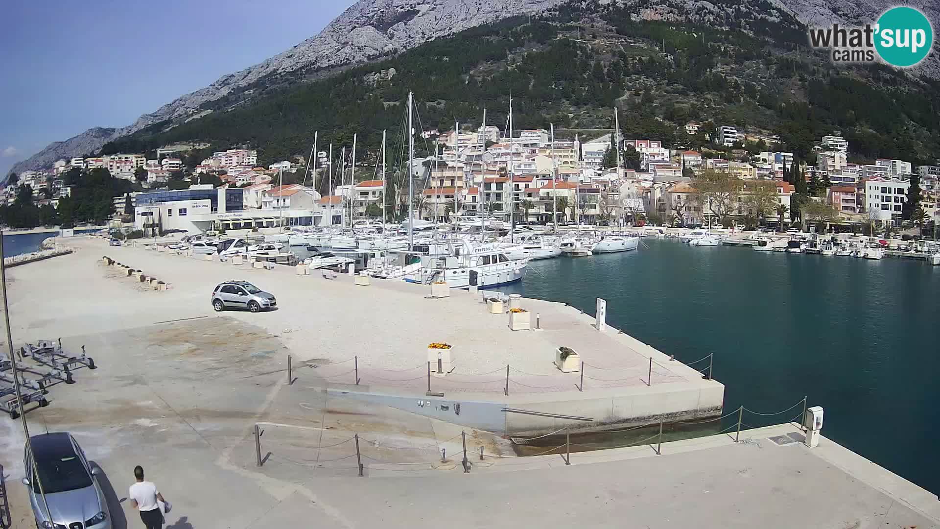 Webcam Live – Panorama di Baška Voda e delle montagne Biokovo