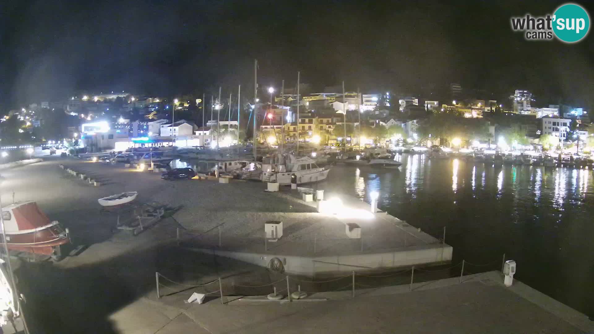 Webcam Live – View of Baška Voda and Biokovo mountain