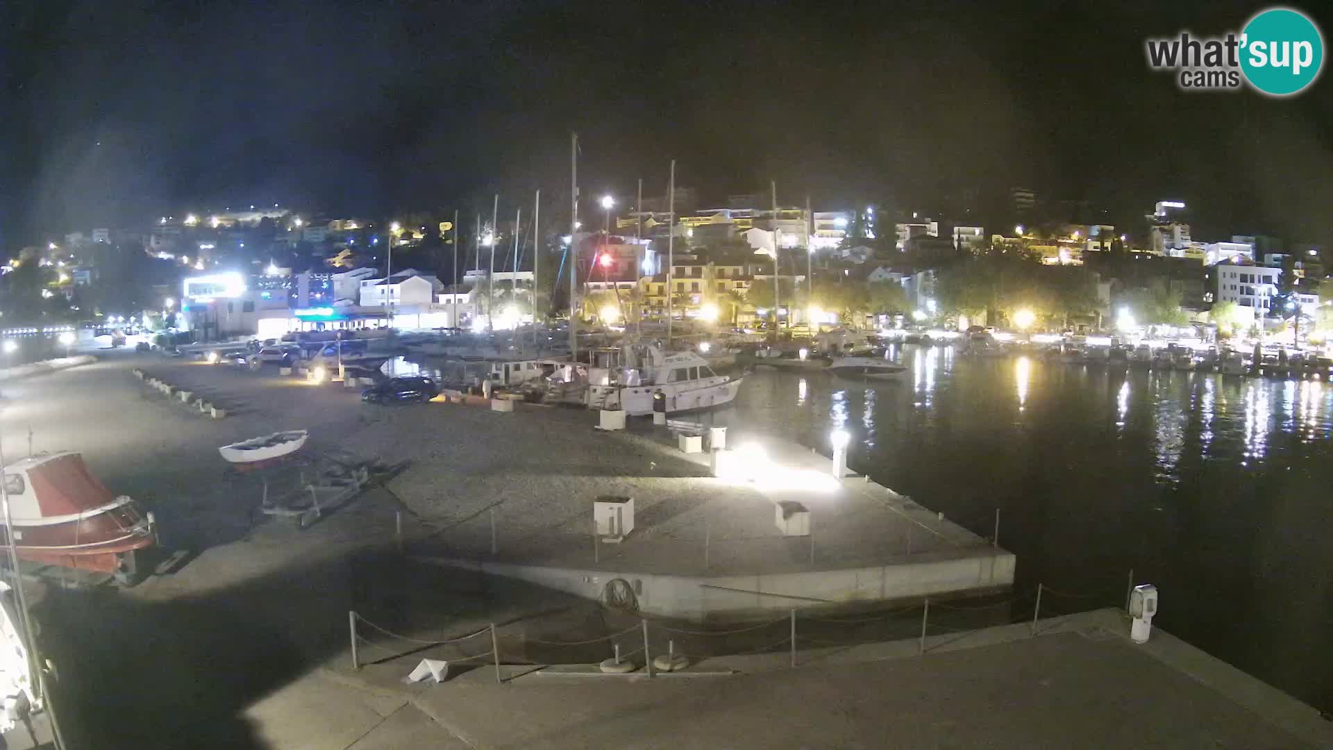 Webcam Live – Panorama di Baška Voda e delle montagne Biokovo