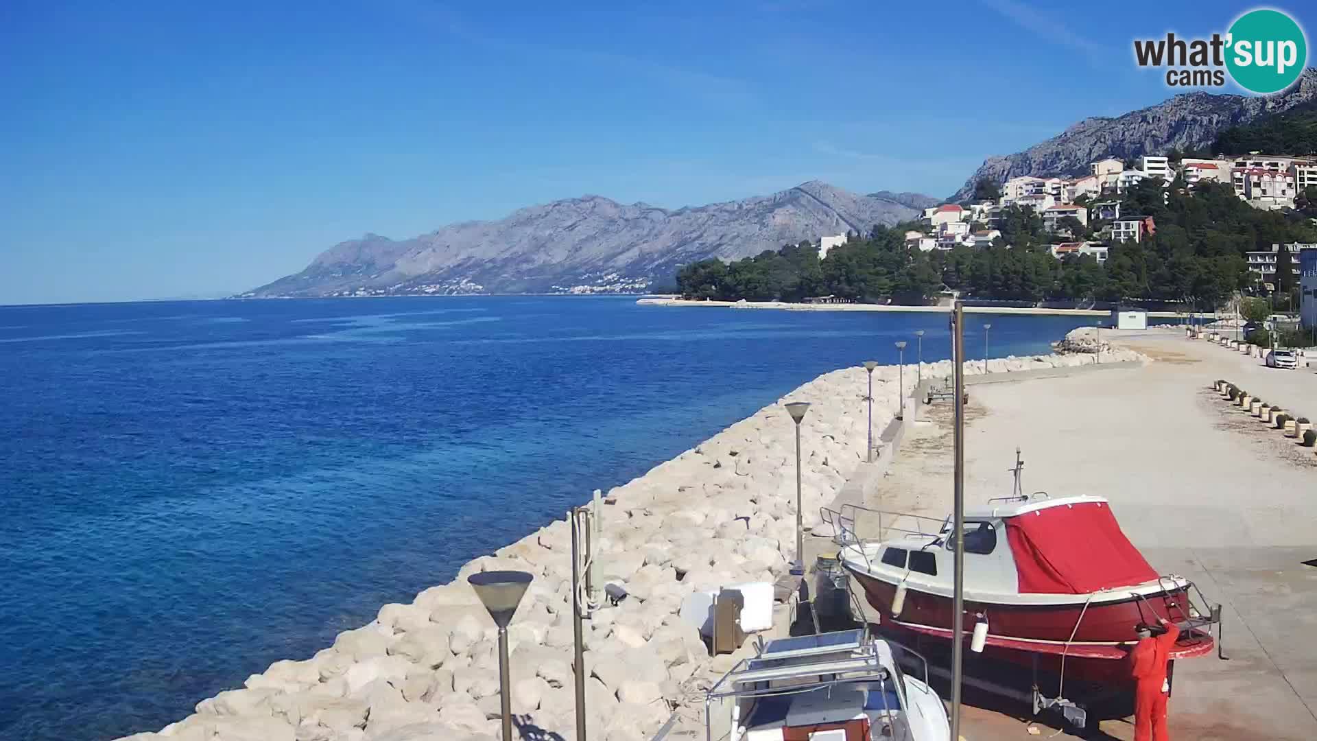 Webcam Baška Voda – Marina – Stadt und Gebirge Biokovo