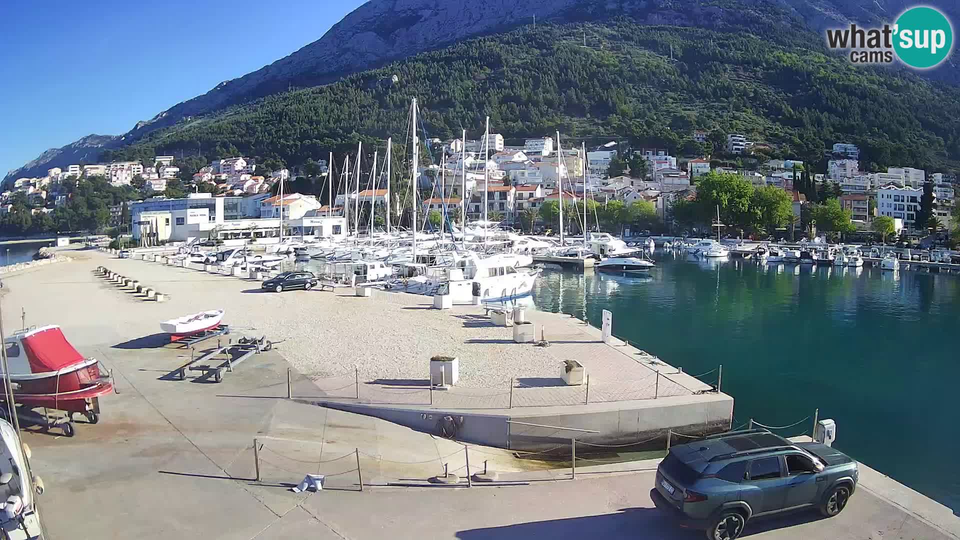 Webcam Live – Panorama di Baška Voda e delle montagne Biokovo