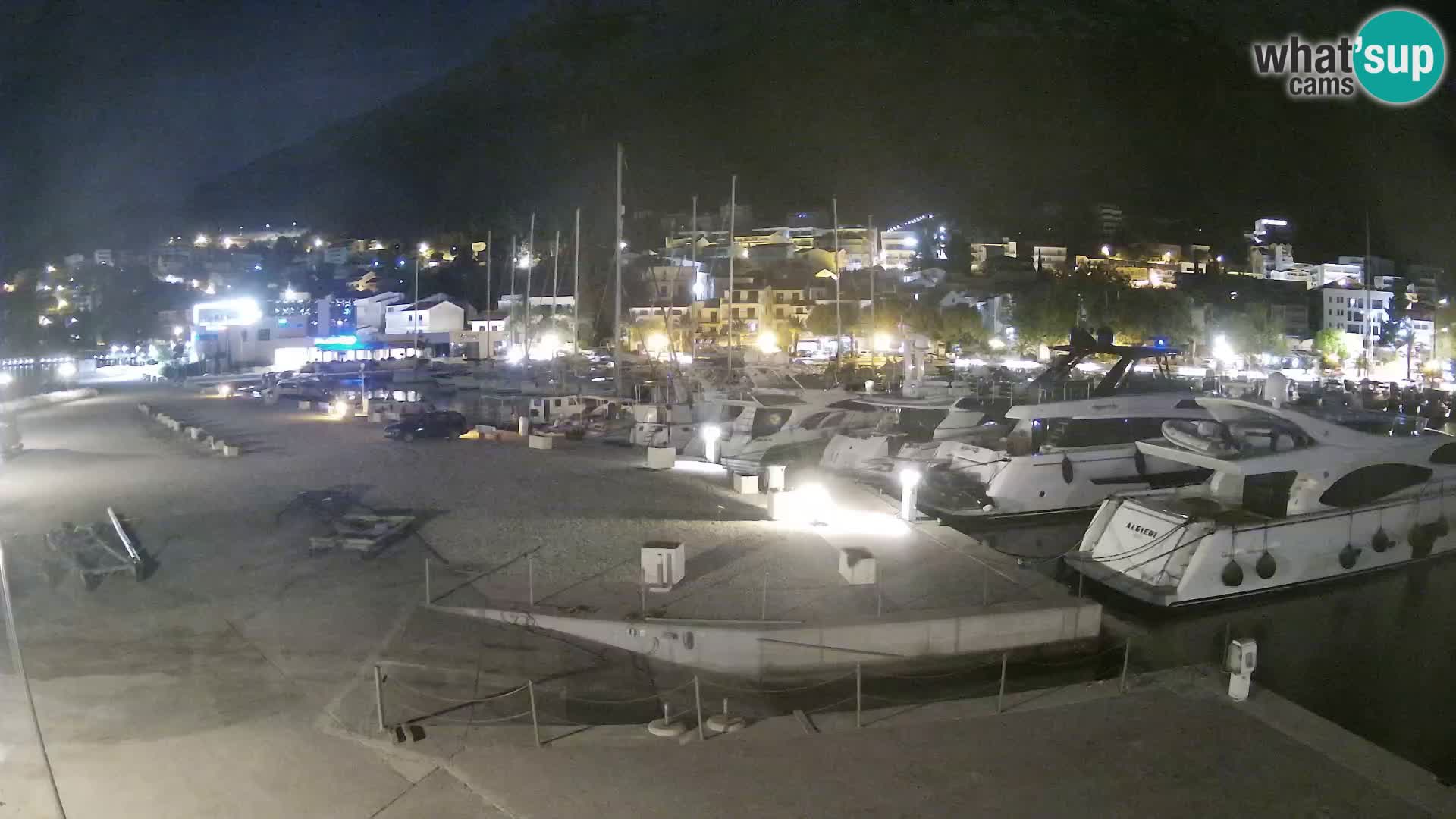 Webcam Live – Panorama di Baška Voda e delle montagne Biokovo