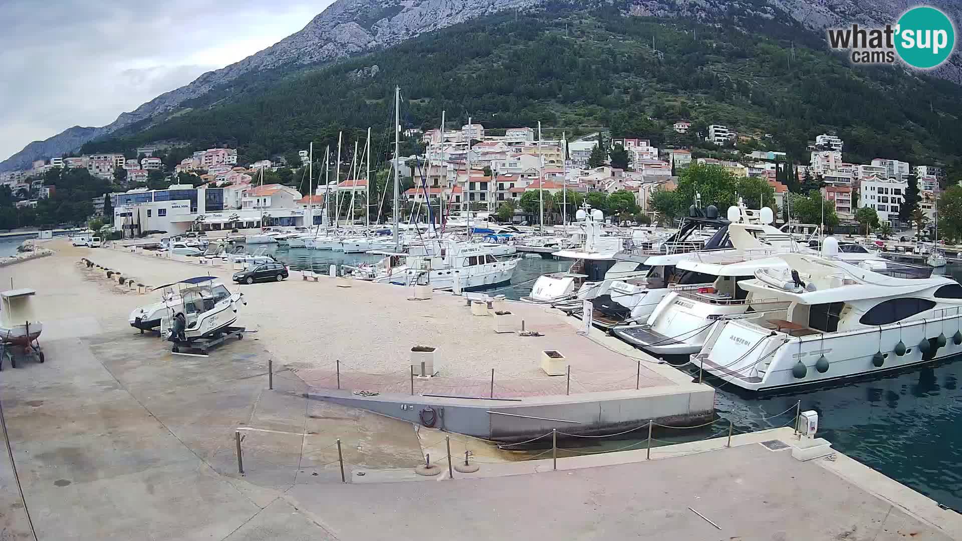 Webcam Live – View of Baška Voda and Biokovo mountain