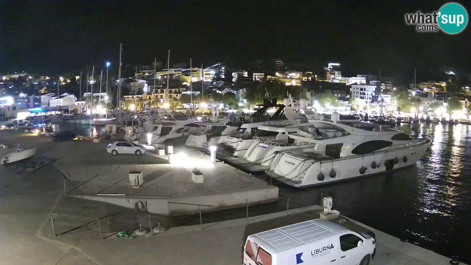 Webcam Live – View of Baška Voda and Biokovo mountain