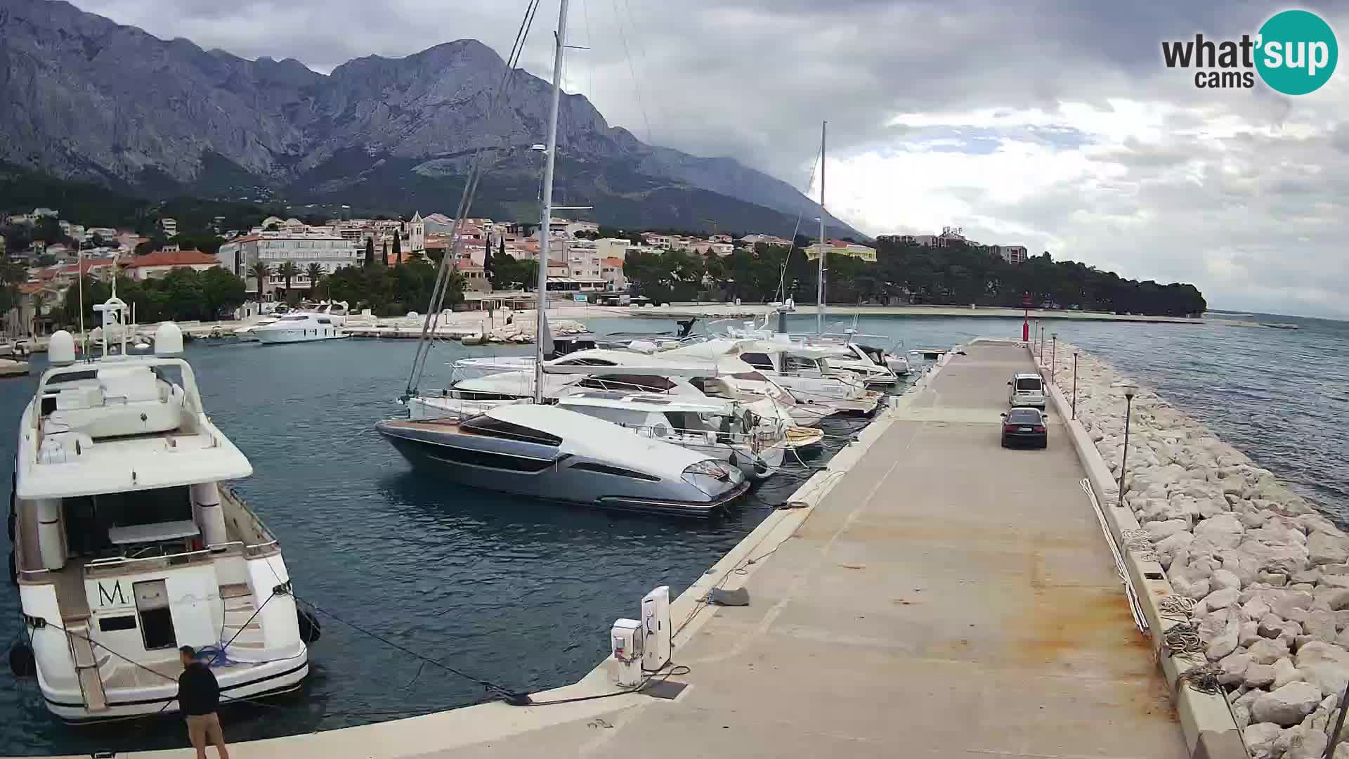 Webcam Baška Voda – Marina – Stadt und Gebirge Biokovo