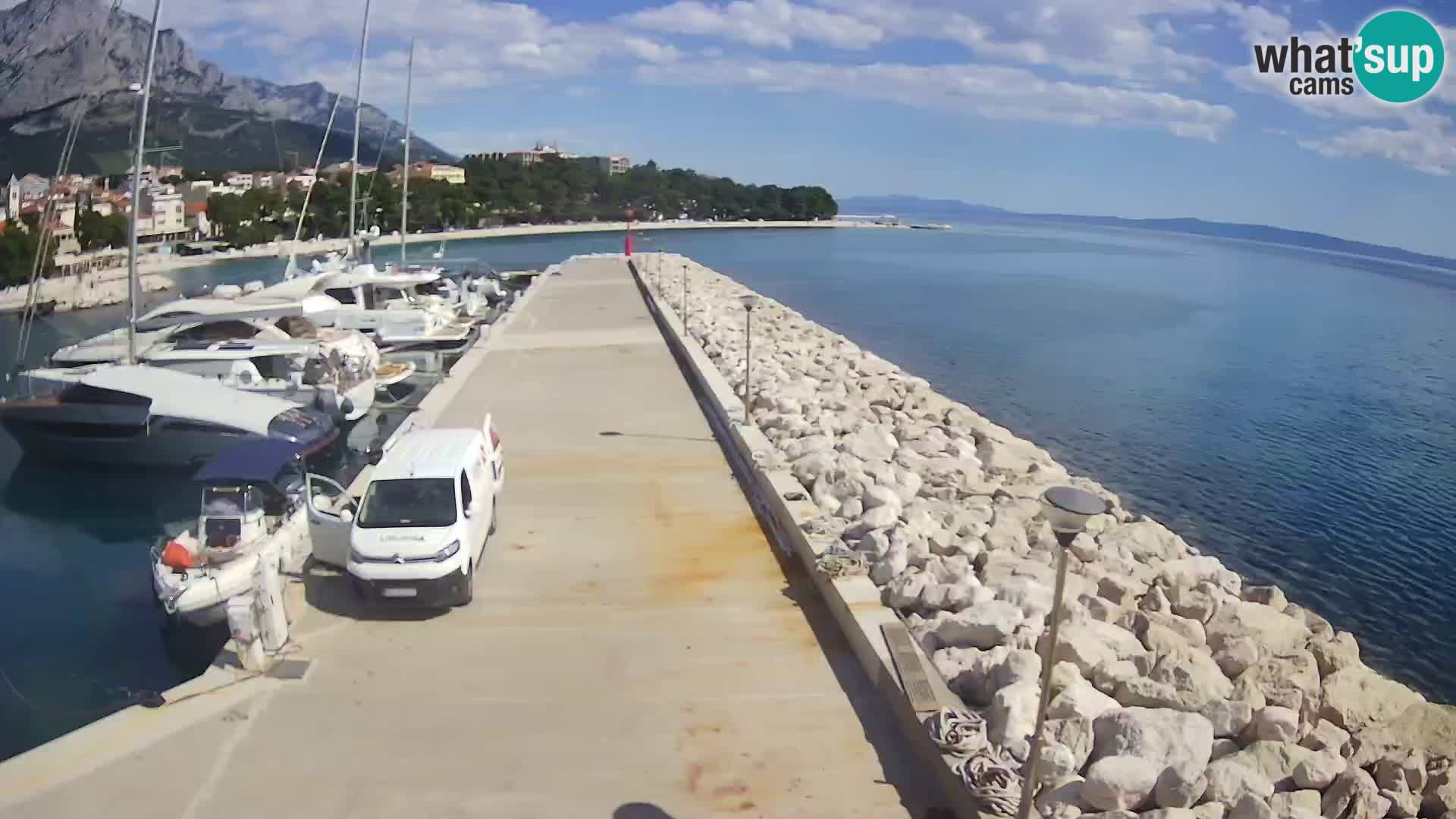 Webcam Live – Panorama di Baška Voda e delle montagne Biokovo