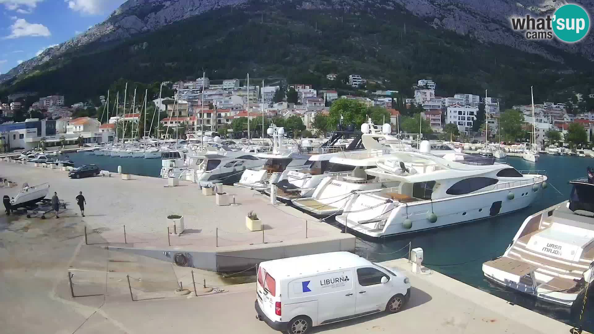 Webcam Live – View of Baška Voda and Biokovo mountain
