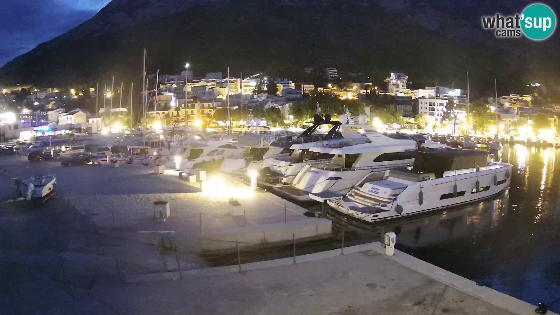 Webcam Live – View of Baška Voda and Biokovo mountain