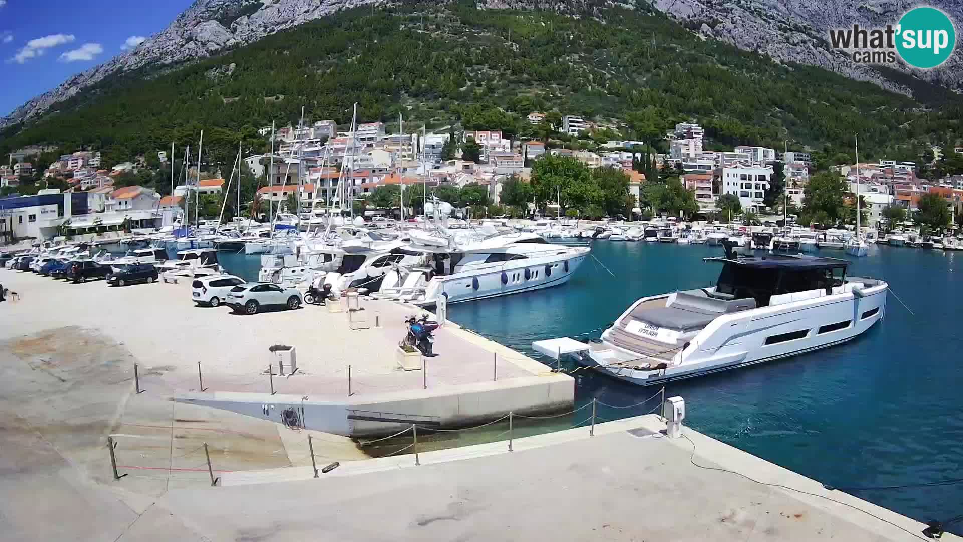 Webcam Baška Voda – Marina – Stadt und Gebirge Biokovo