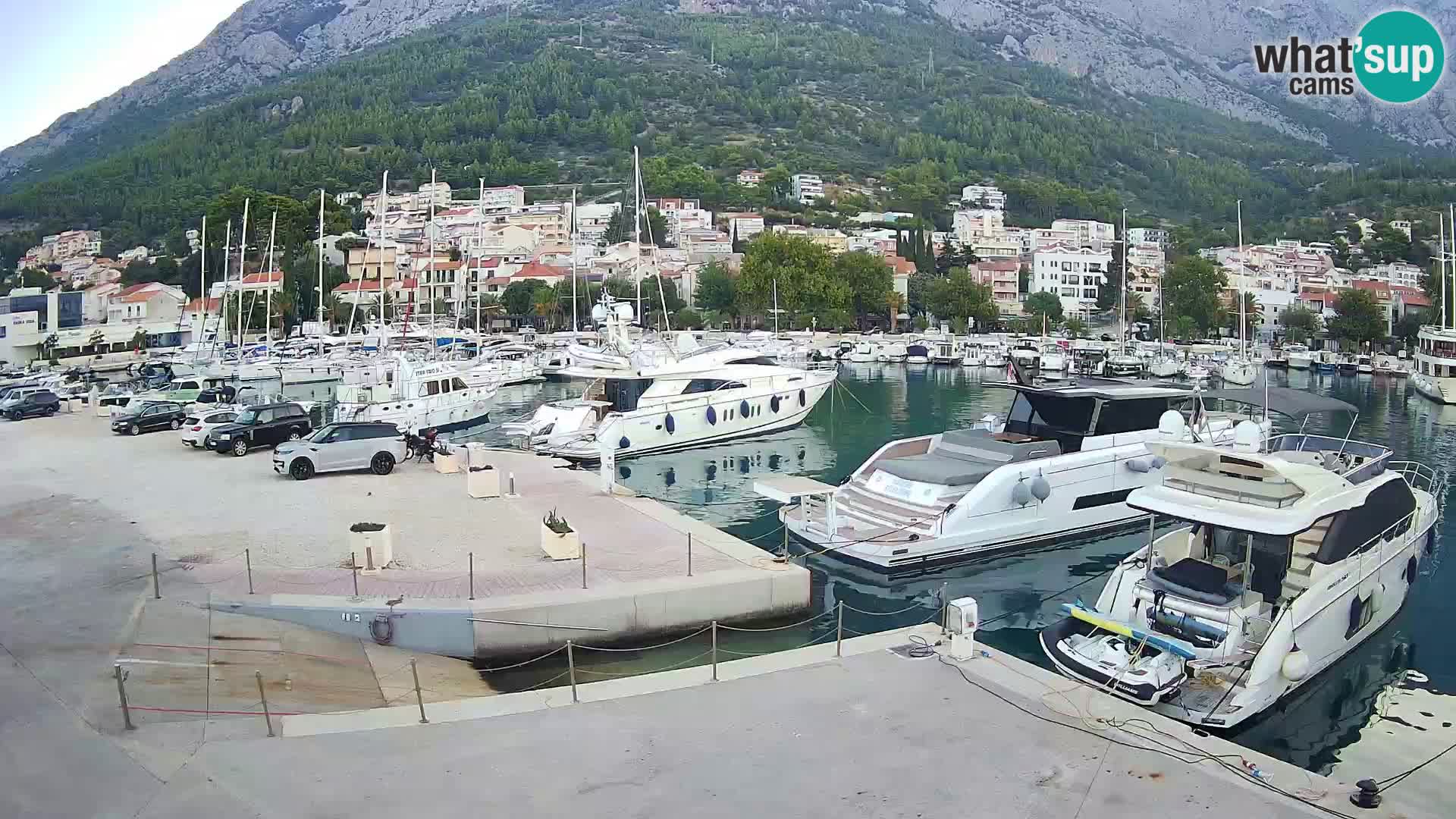 Webcam Live – View of Baška Voda and Biokovo mountain