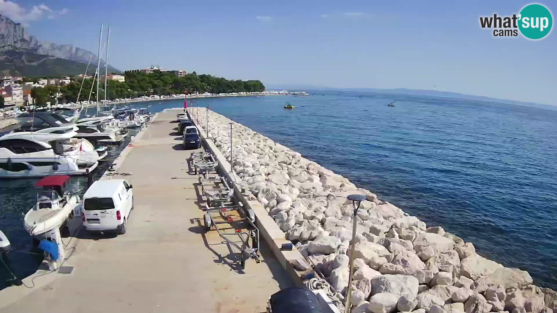 Webcam Baška Voda – Marina – Stadt und Gebirge Biokovo